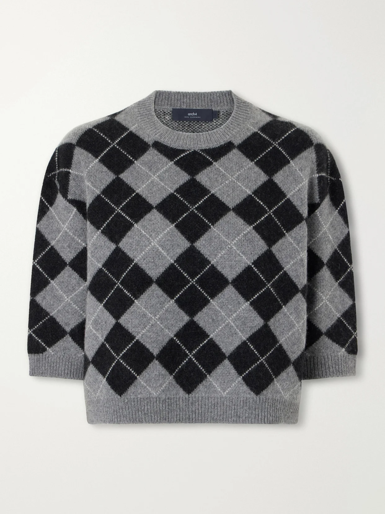 Karlie Checked Cashmere Sweater - 1