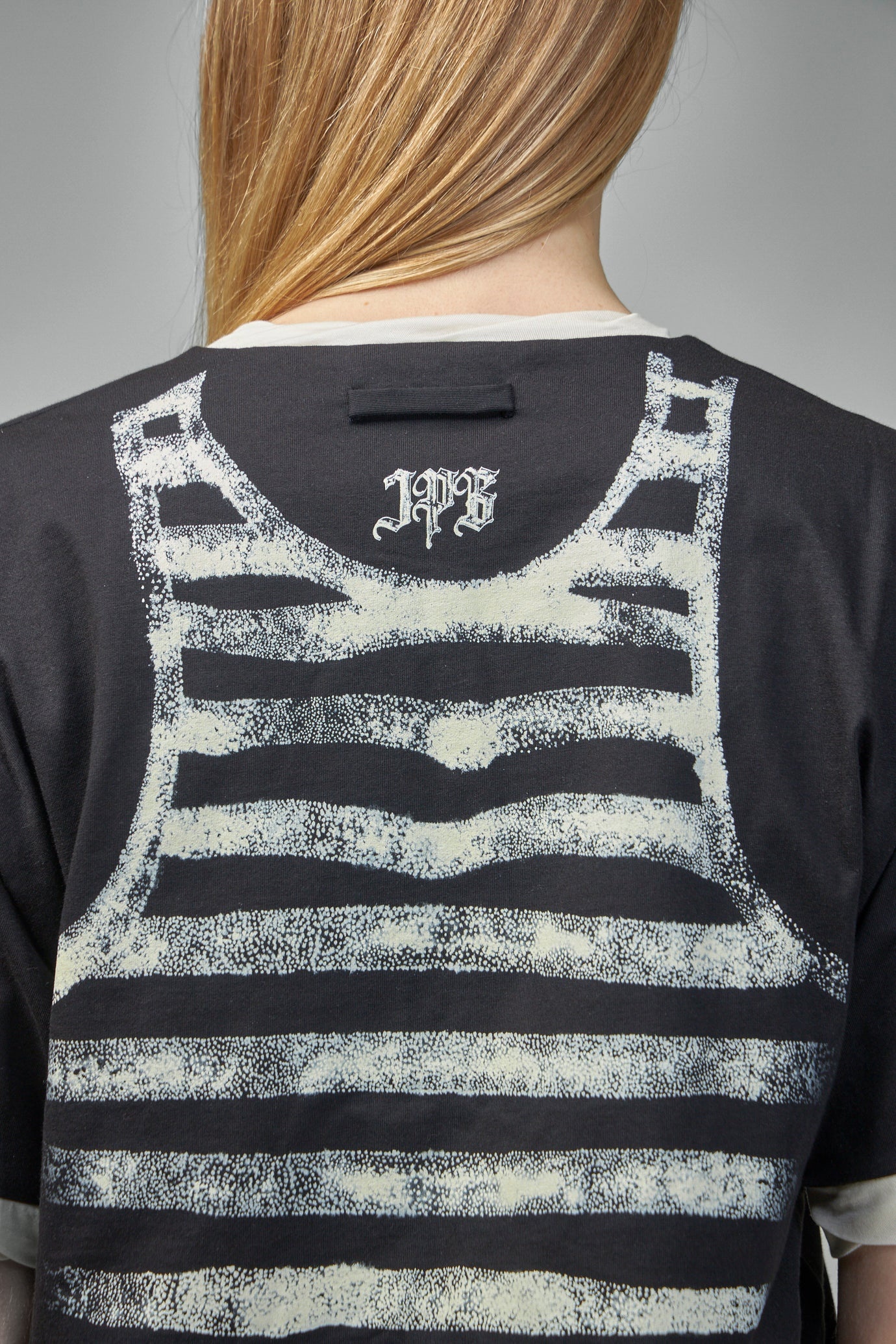 Cotton Asymetric T-Shirt Printed ''Tattoo" - 5
