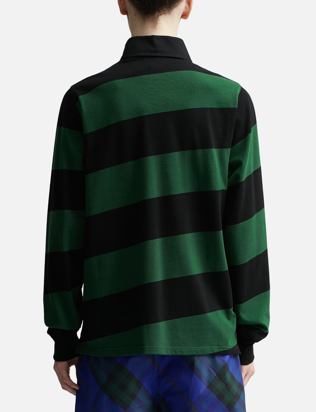 LONG SLEEVE STRIPED COTTON POLO SHIRT - 4