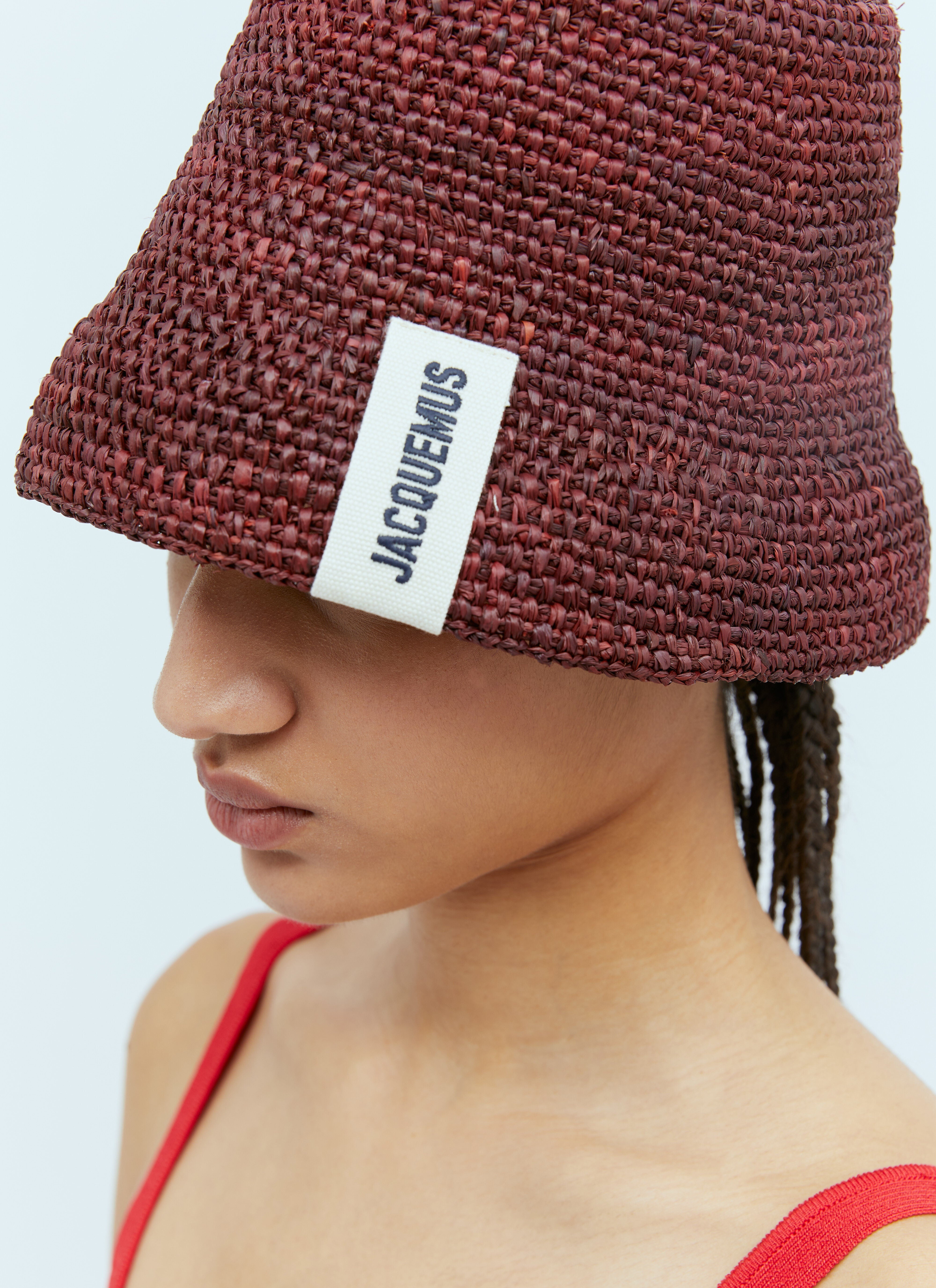 Jacquemus Women Le Bob Raphia Bucket Hat - 4