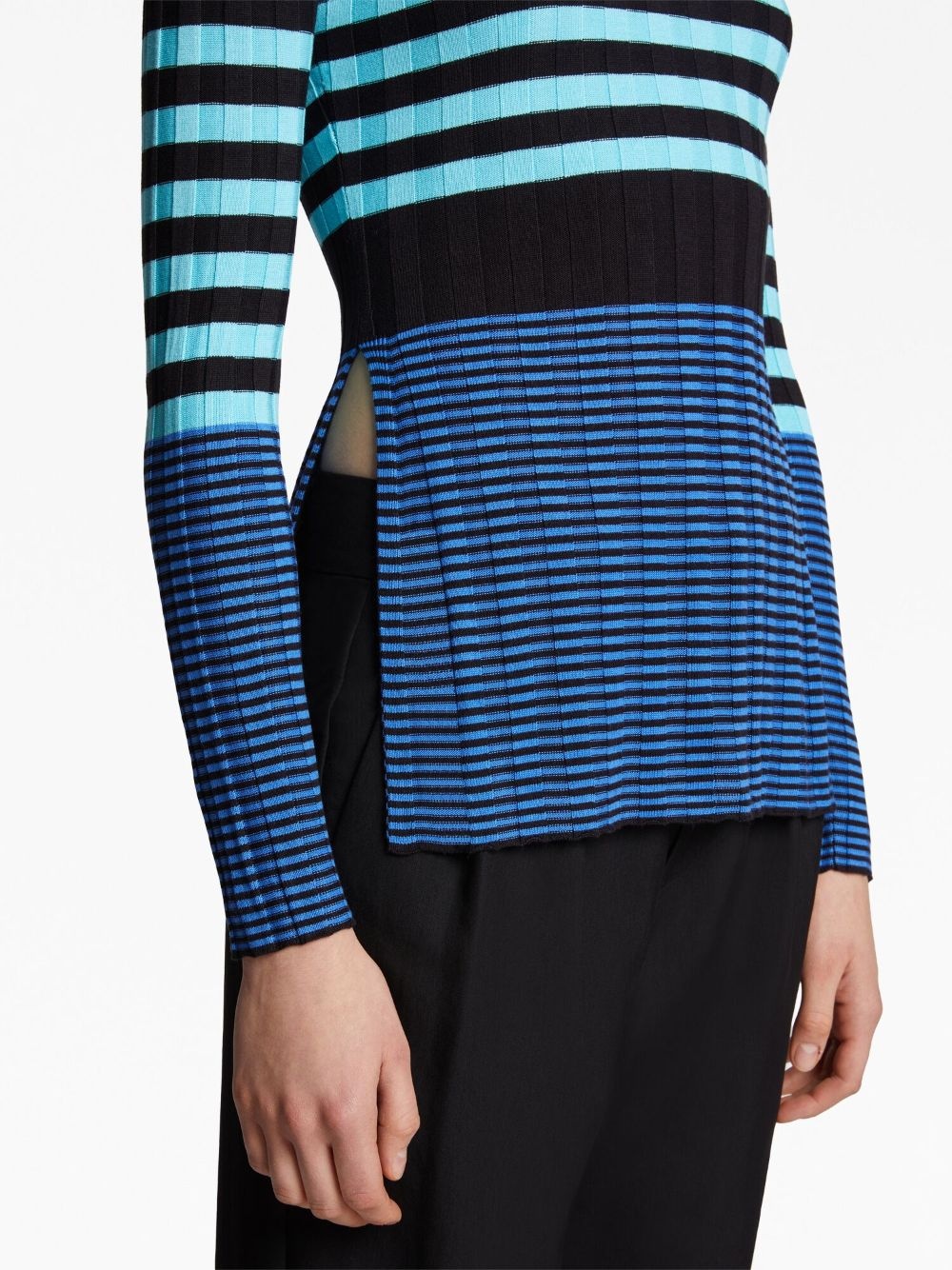 stripe-print long-sleeve jumper - 5