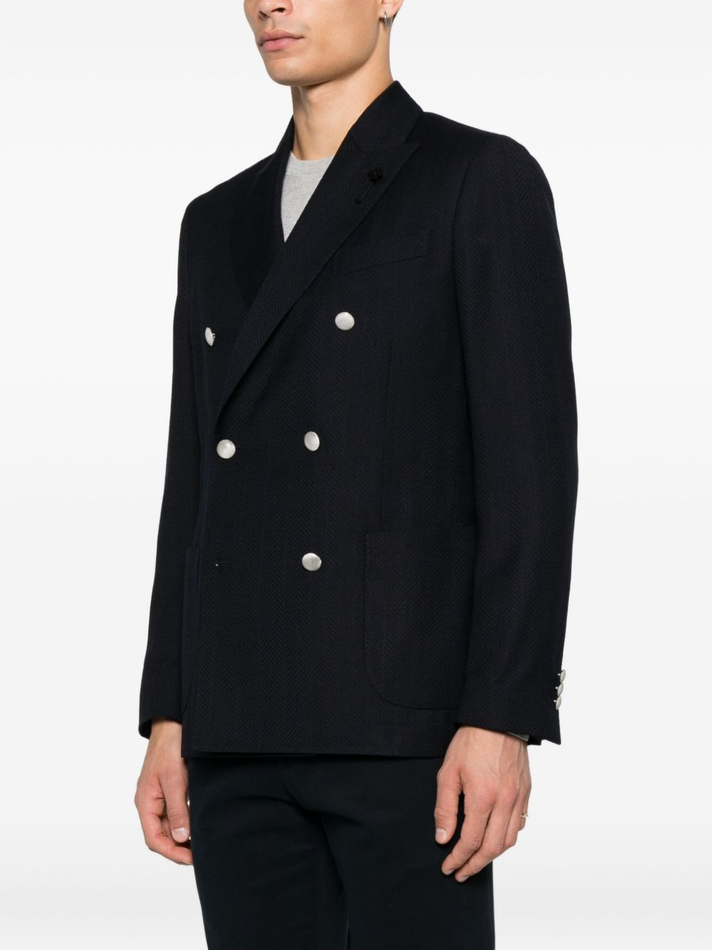 double-breasted buttoned jacket - 3