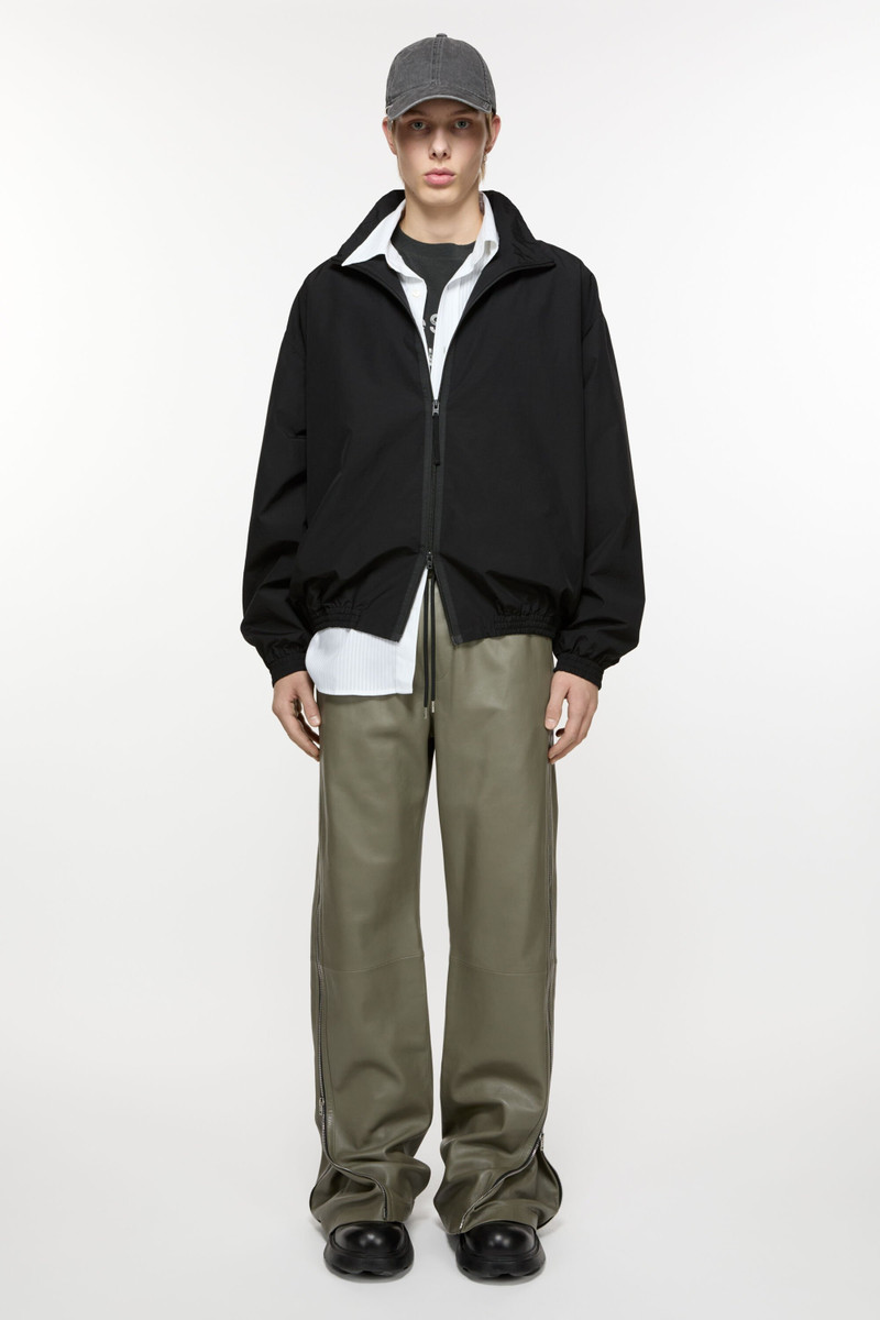 Acne Studios Leather trousers - Dusty green outlook