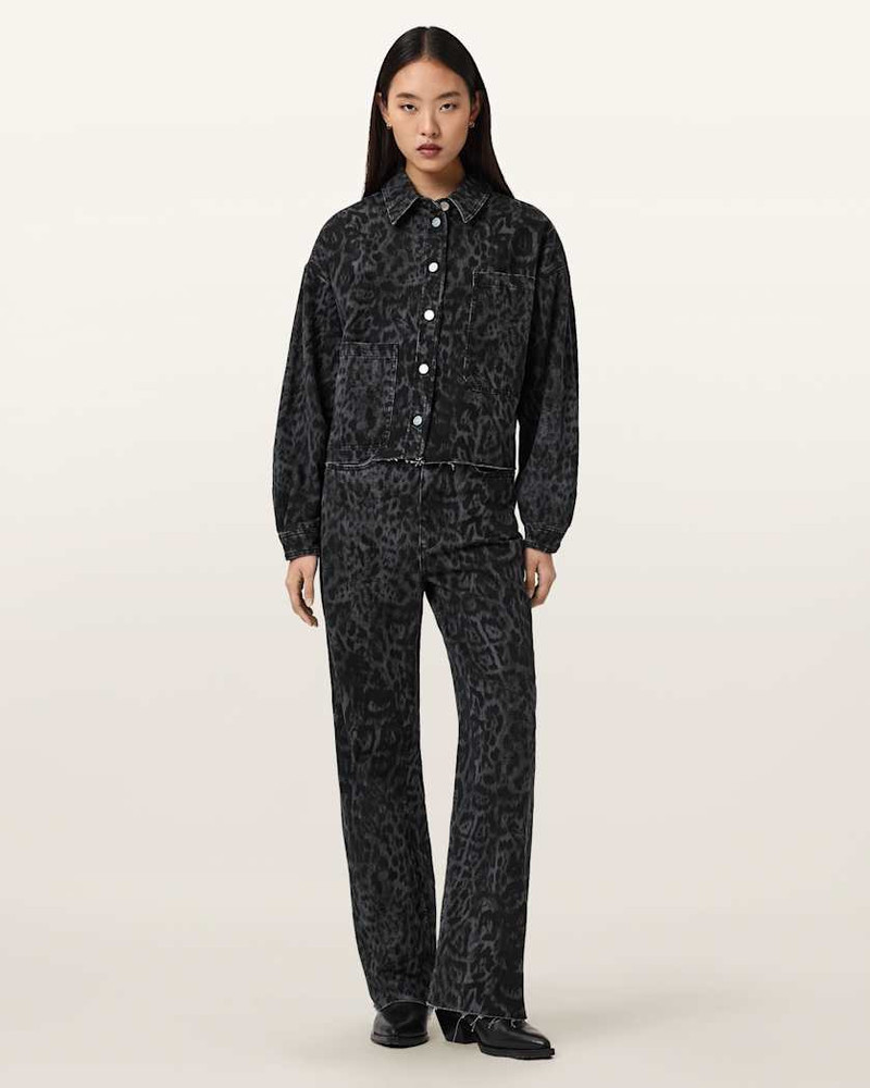BLAKE WIDE LEG LEOPARD PRINT JEANS 5