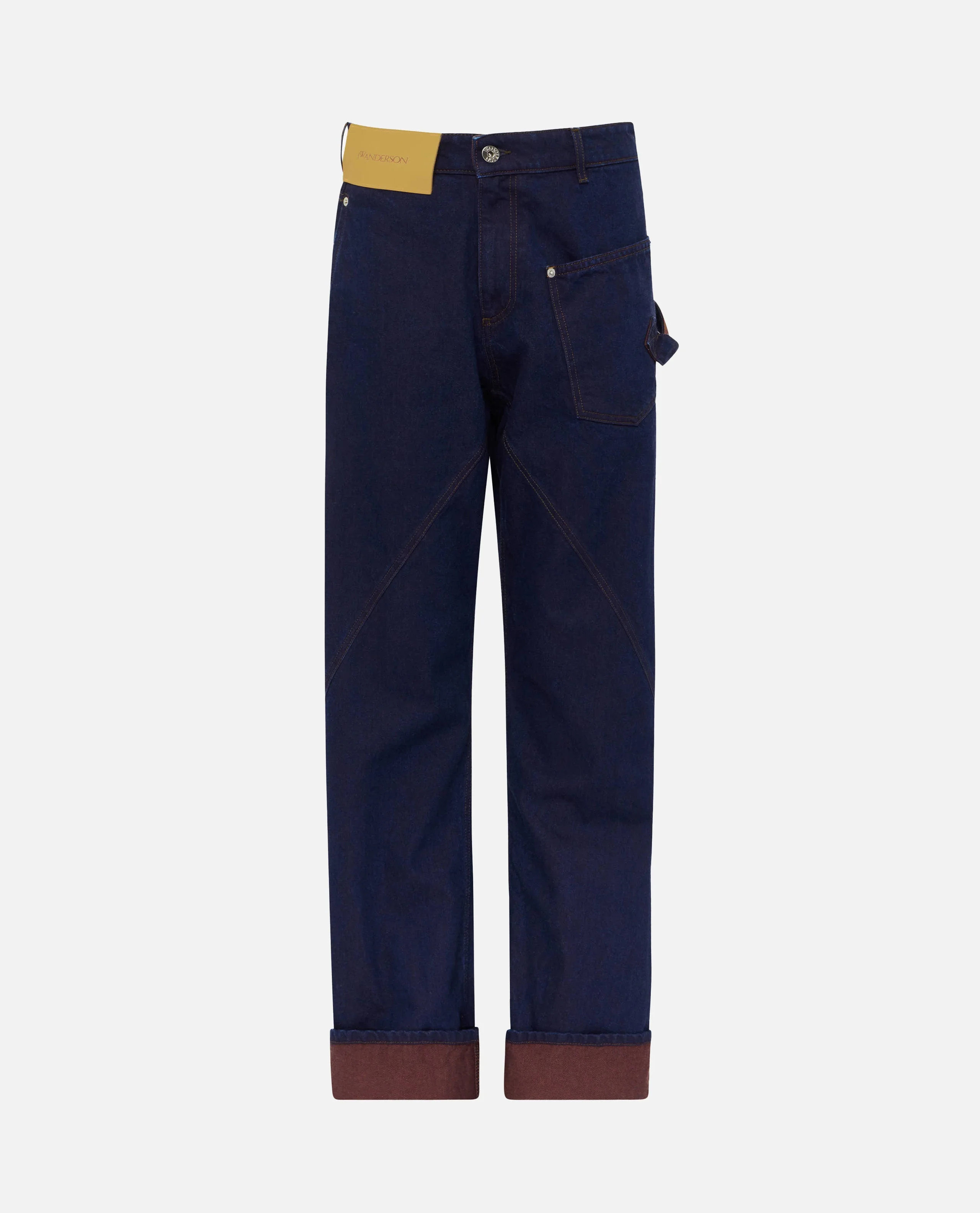 Jw Anderson Women Turn Up Twisted Workwear Jeans - 1