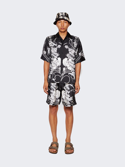 AMIRI Floral Drawstring Shorts Black outlook