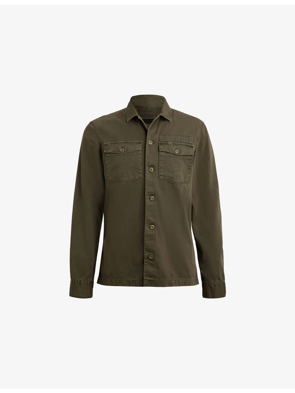 Spotter patch-pocket slim-fit cotton overshirt - 1