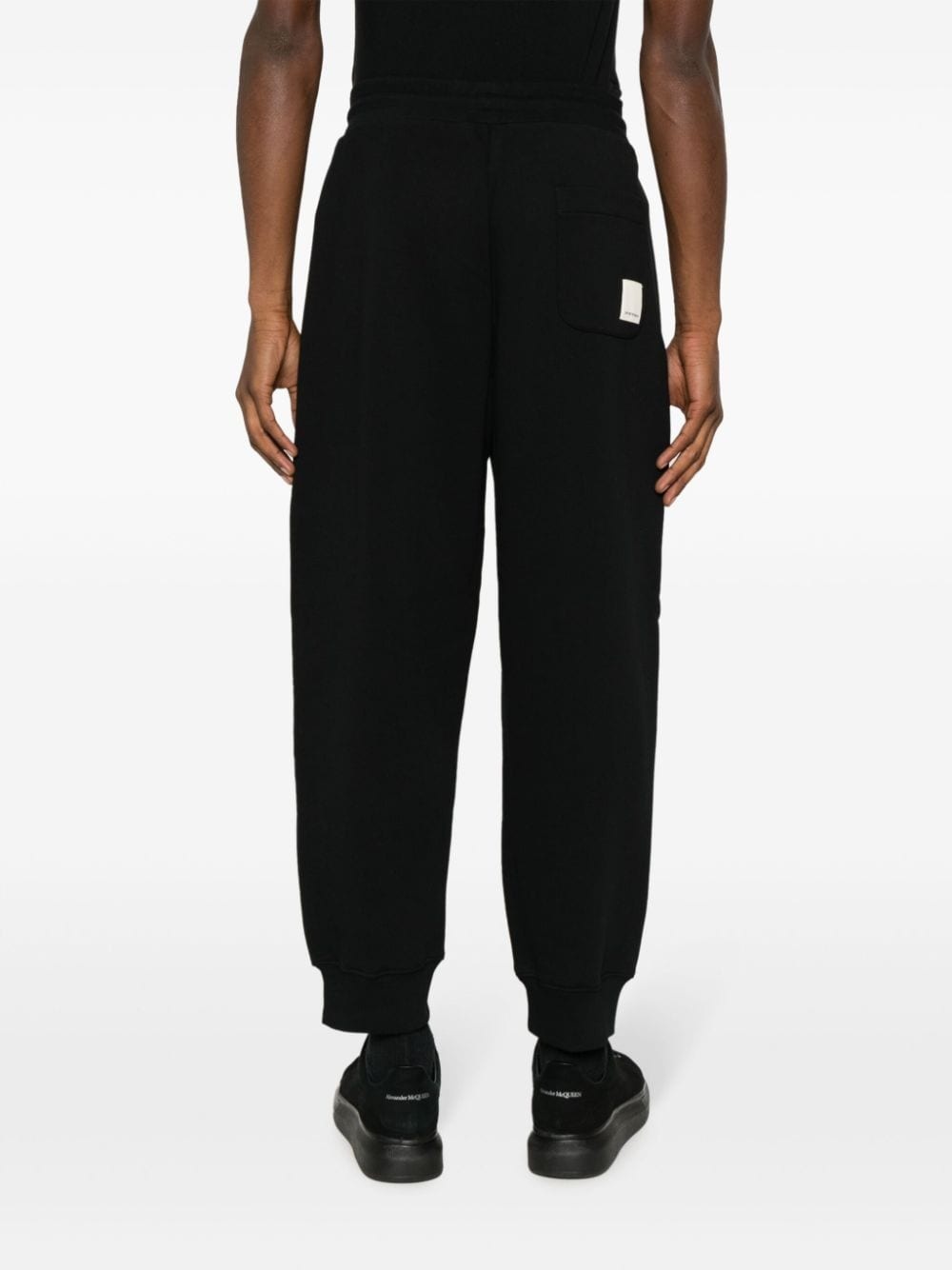 mid-waist tapered-leg track pants - 4