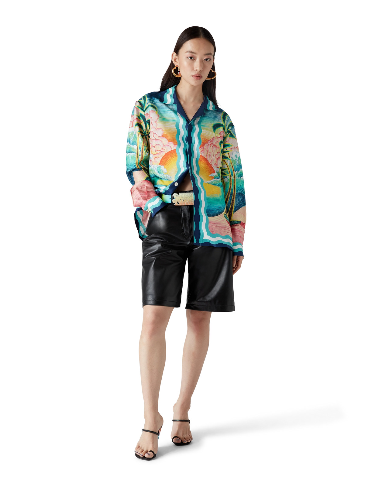 Danse De La Mer Long Sleeve Silk Shirt - 2
