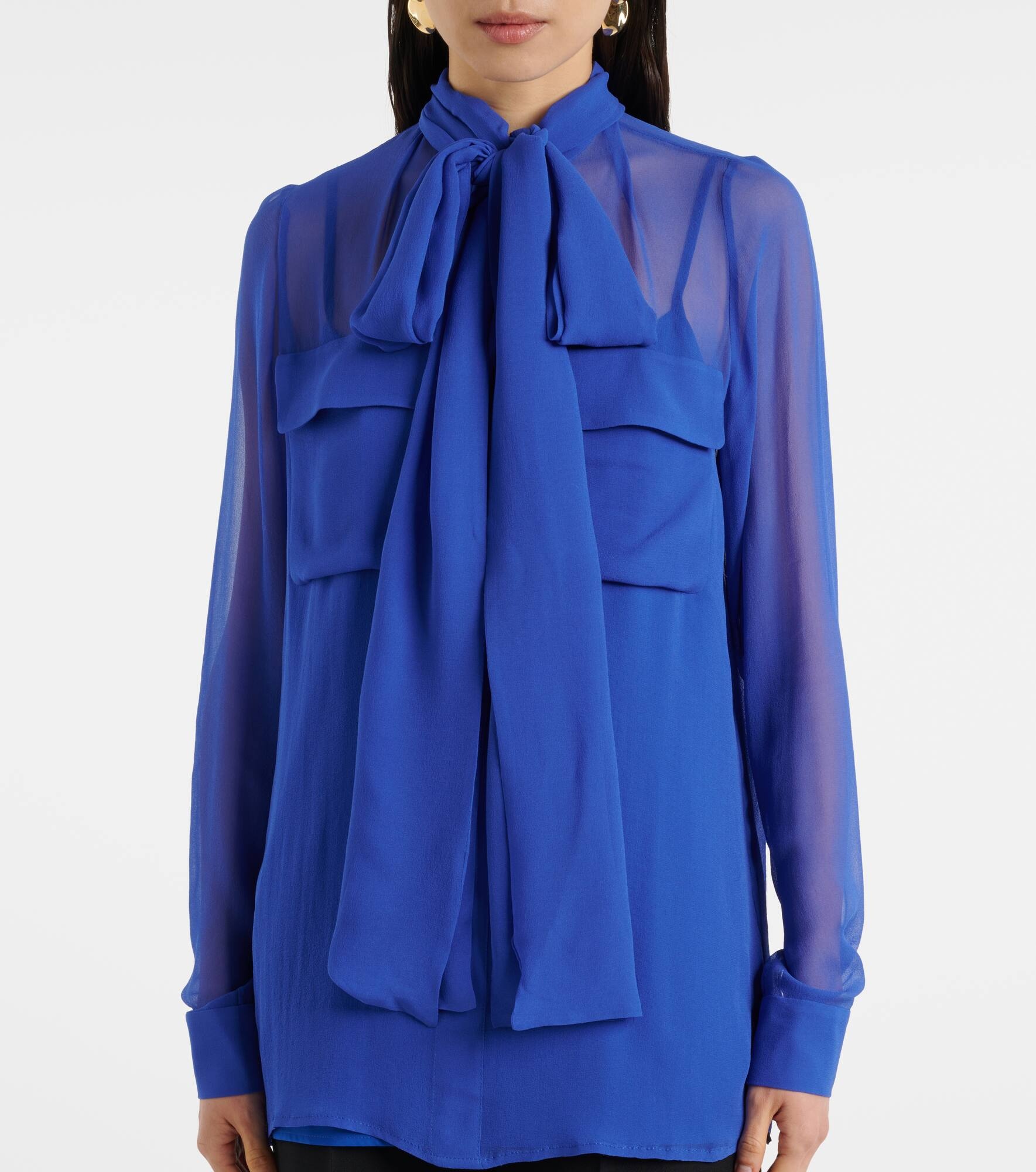 Silk georgette blouse - 4
