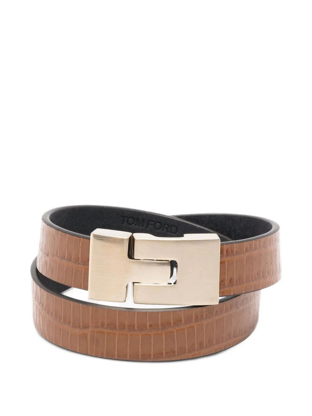 lizard-effect wrap bracelet - 1