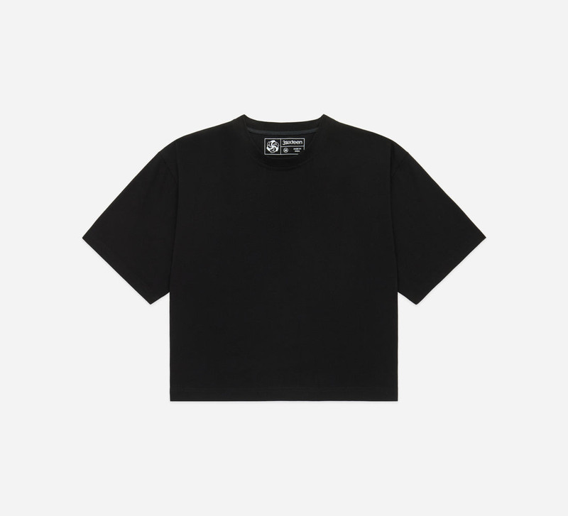 Cropped Training Tee - Black 1