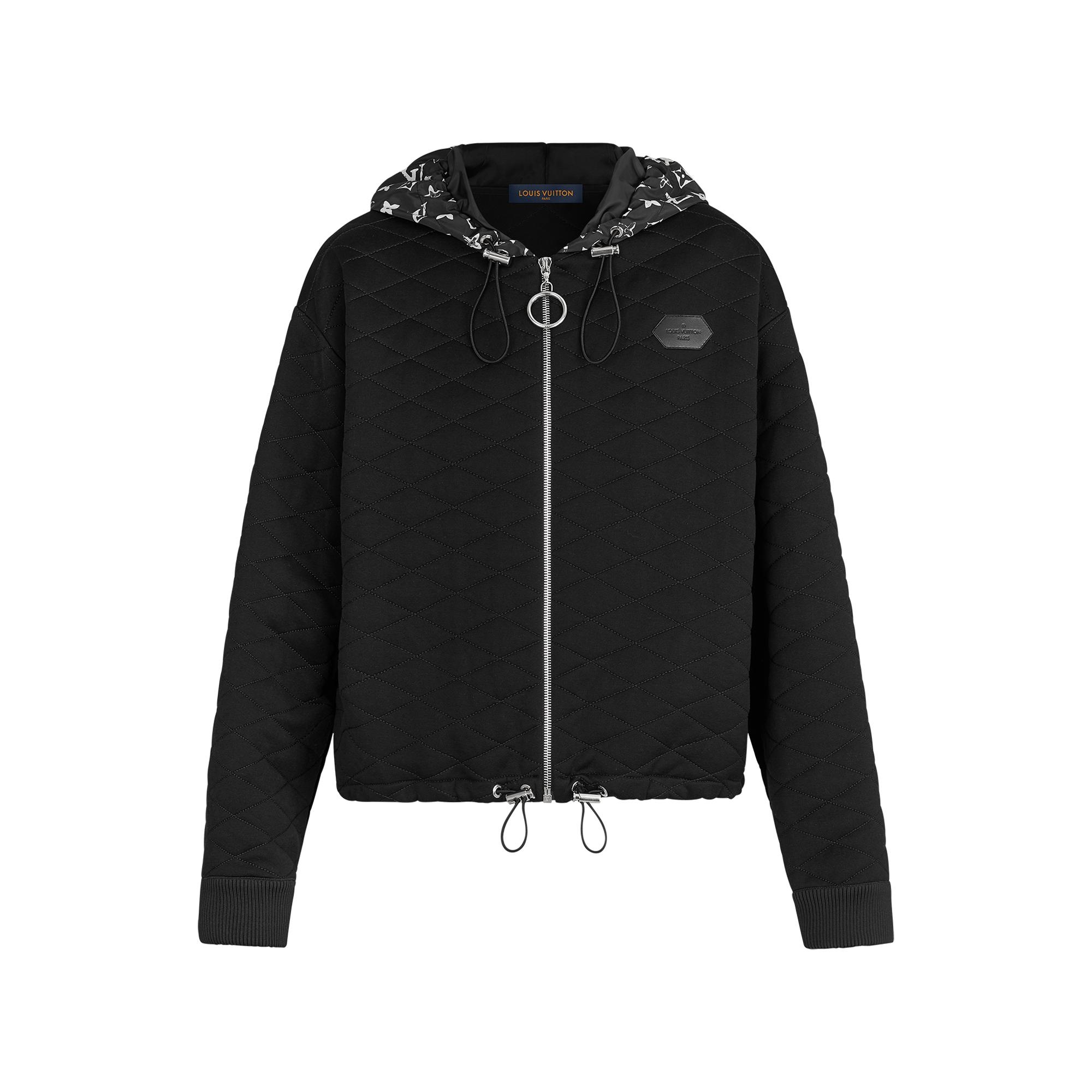 Quilted Zip-Up Hoodie - 1