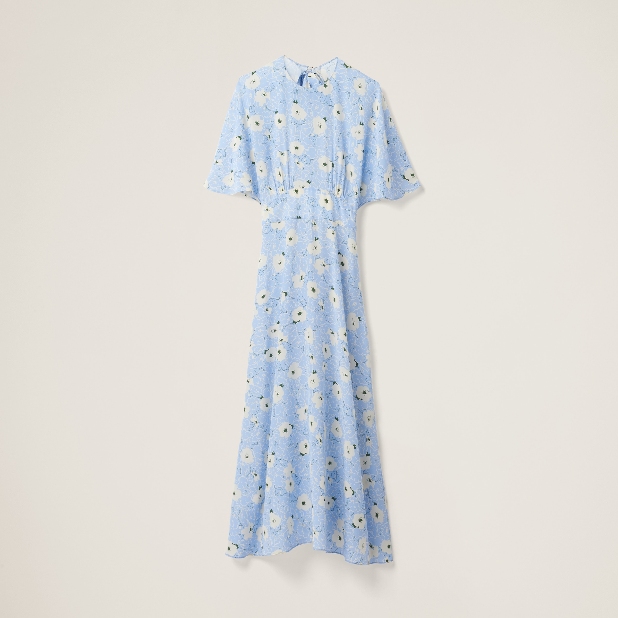 Crepe de chine midi-dress - 1