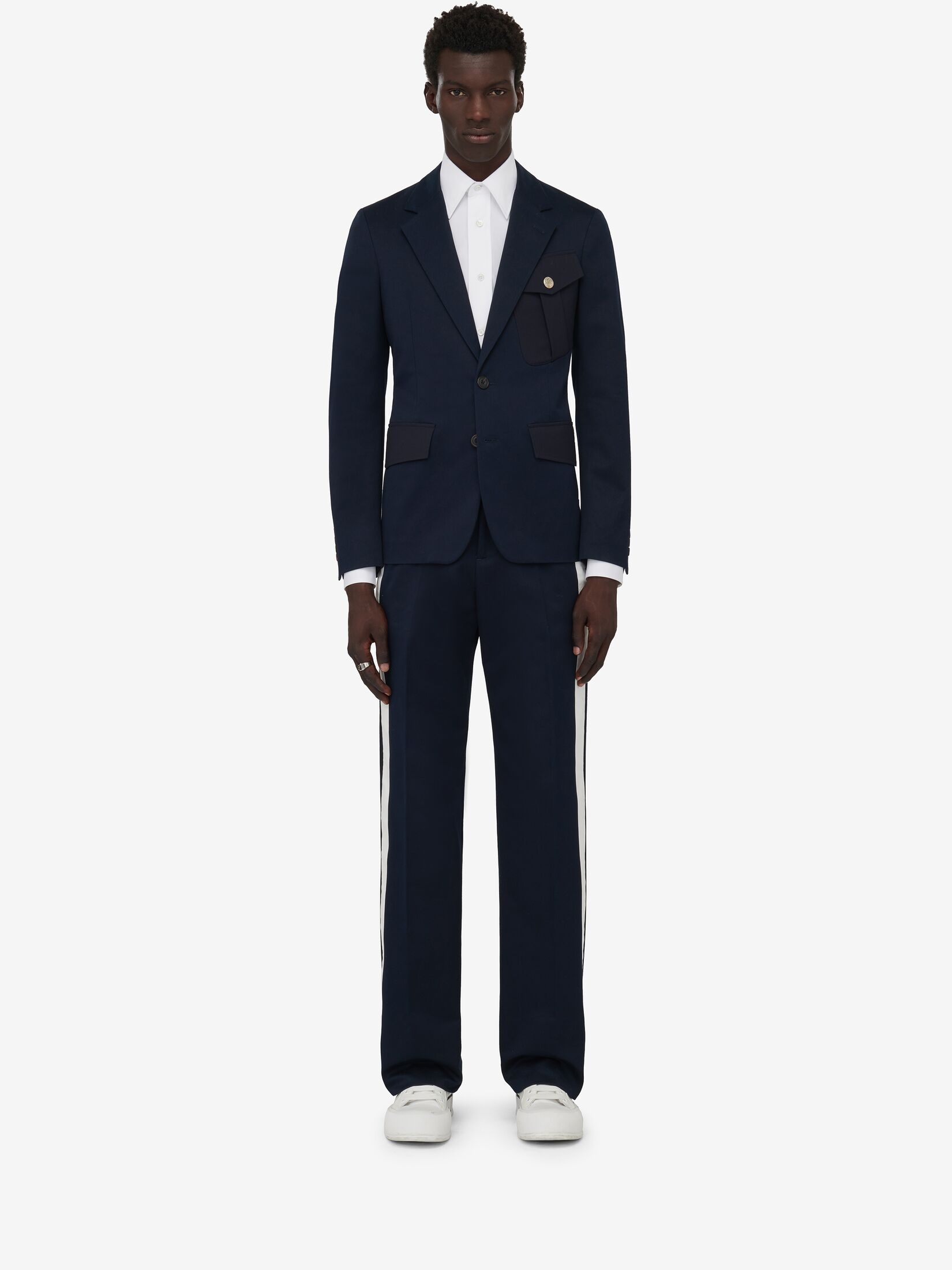 Men's Military Trousers in Navy - 2