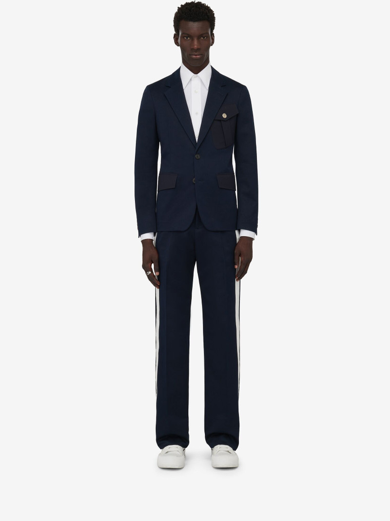 Alexander McQueen Men's Military Trousers in Navy outlook