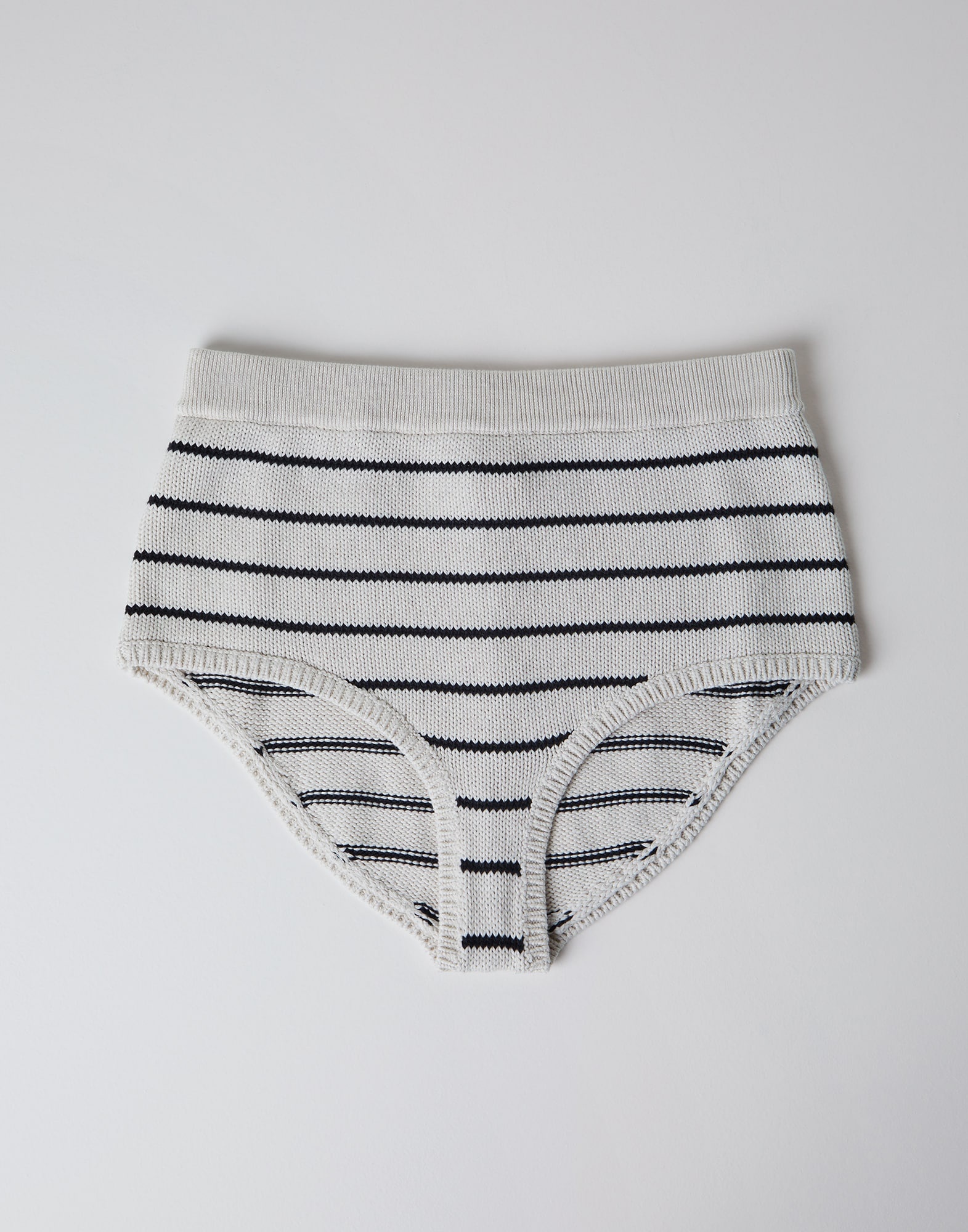 Lightweight cotton striped knit shorts - 1