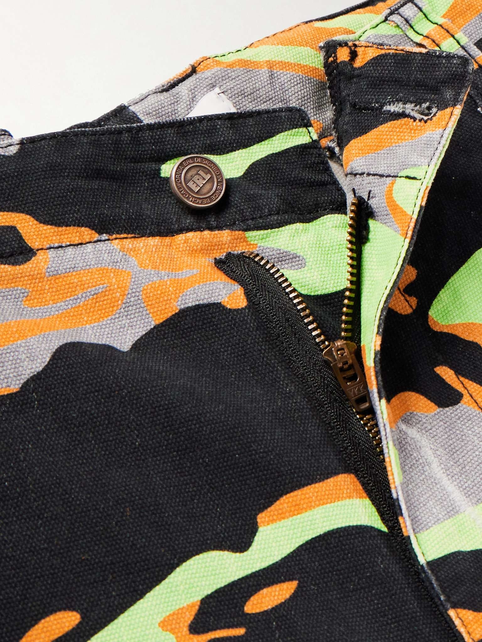 Wide-Leg Camouflage-Print Denim Cargo Trousers - 3
