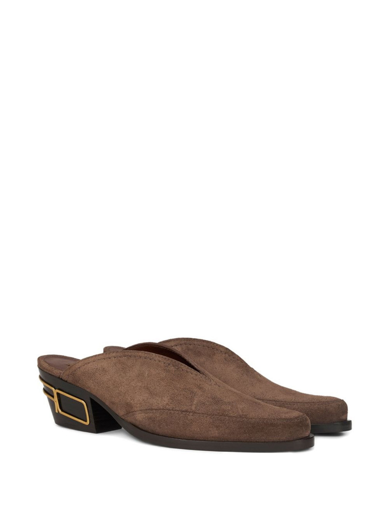 Etro 45mm suede heeled mules outlook