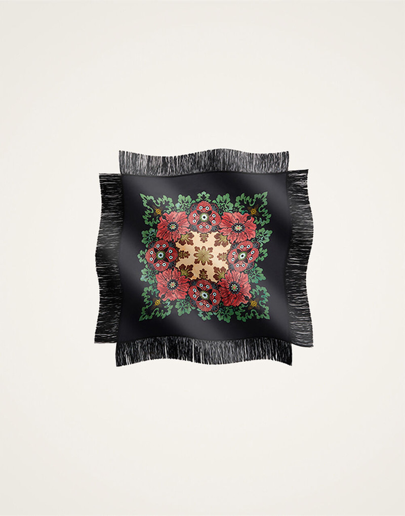 Reversible Fringe Carré Scarf 1