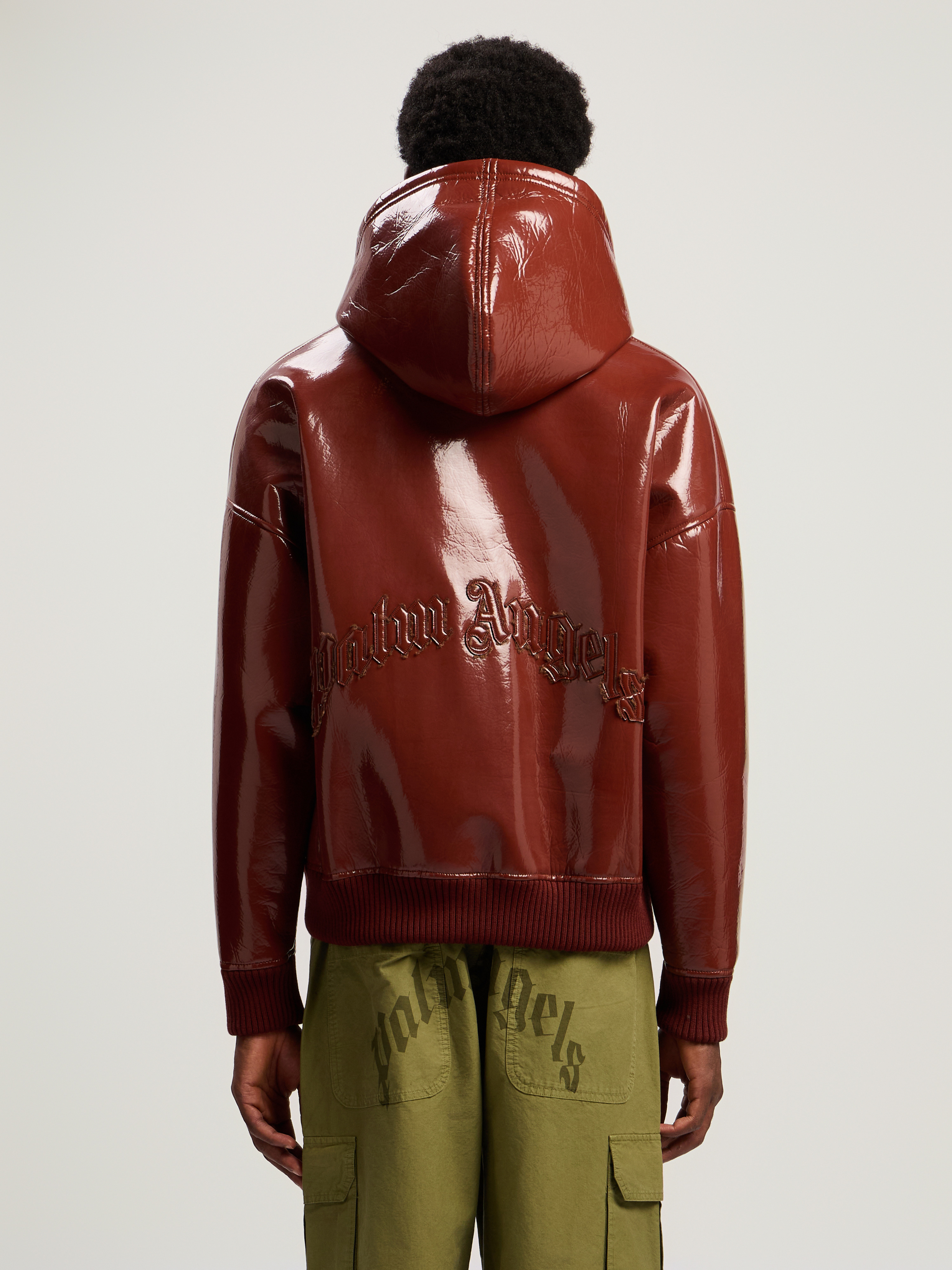 Curved Logo Vinyl Bomber - 5