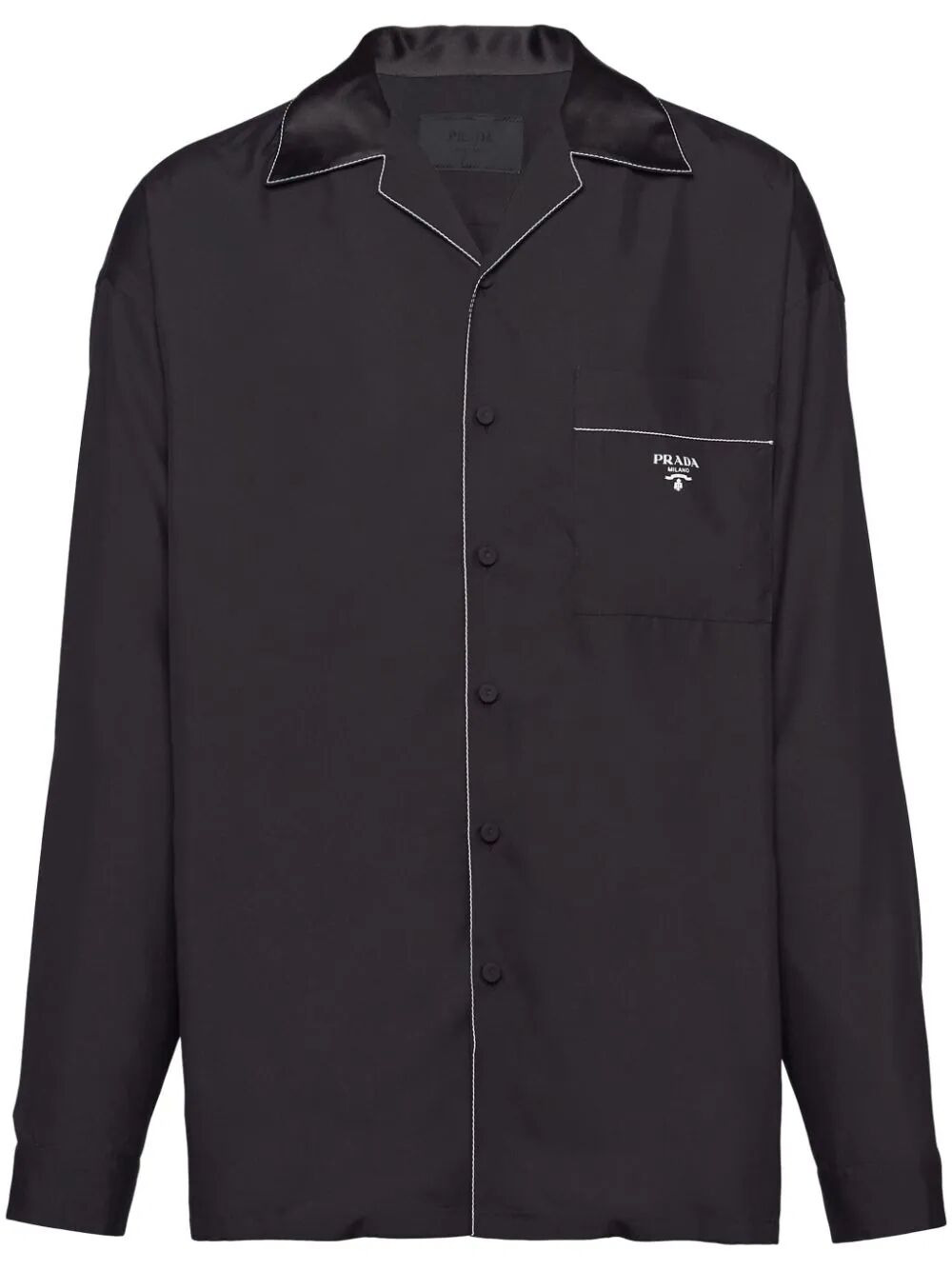 Prada Men Camicia Bordi A Contrasto - 1