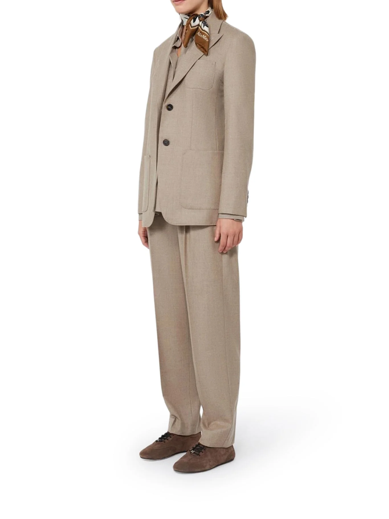 CASHMERE FOULÉ PANTS - 1