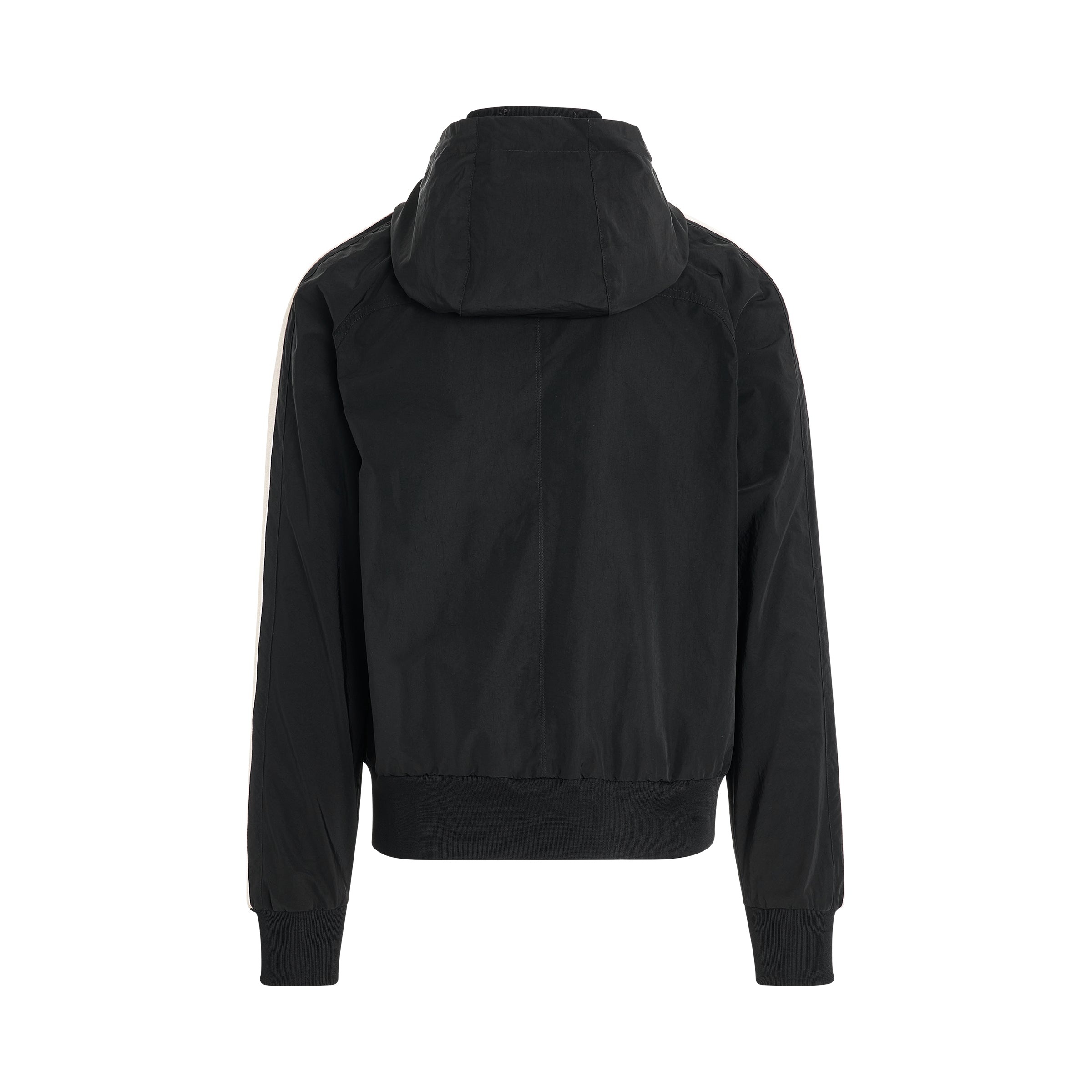 Monogram Nylon Track Jacket in Black/Off White - 4