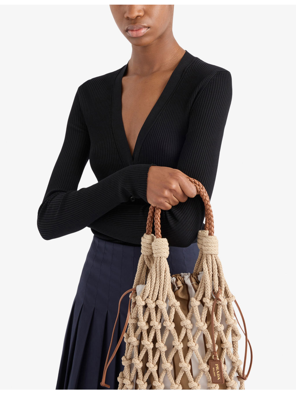 Enamelled-Logo Ribbed Cotton Knit Cardigan - 3