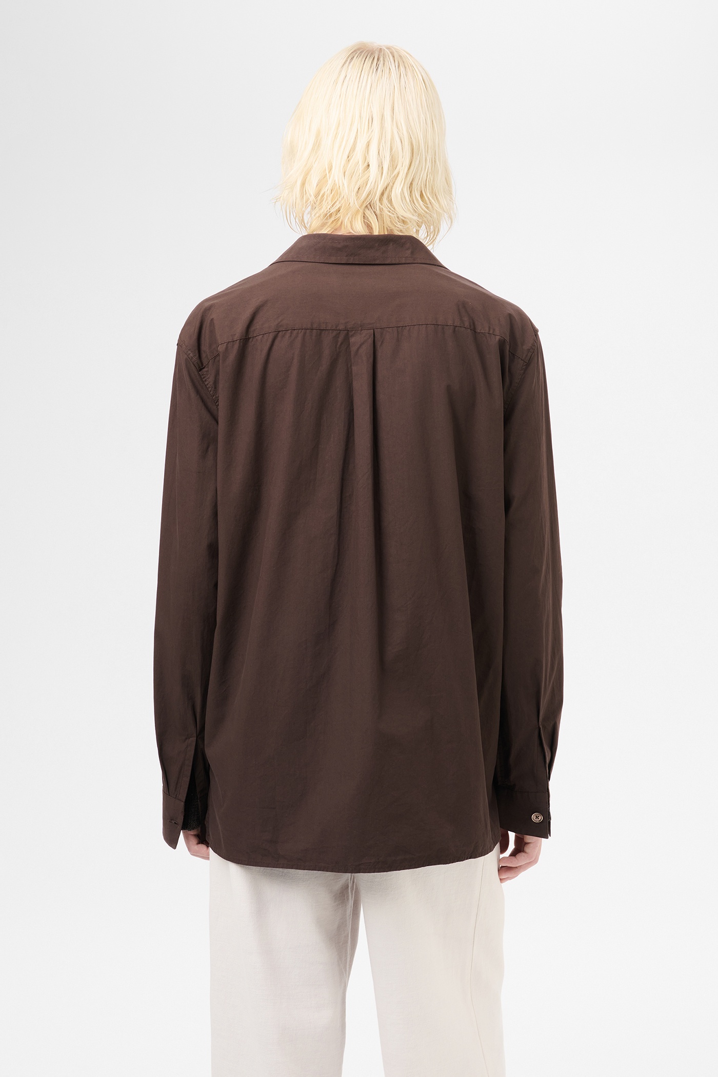 Duo Shirt Hefty Brown Coarse Poplin - 5