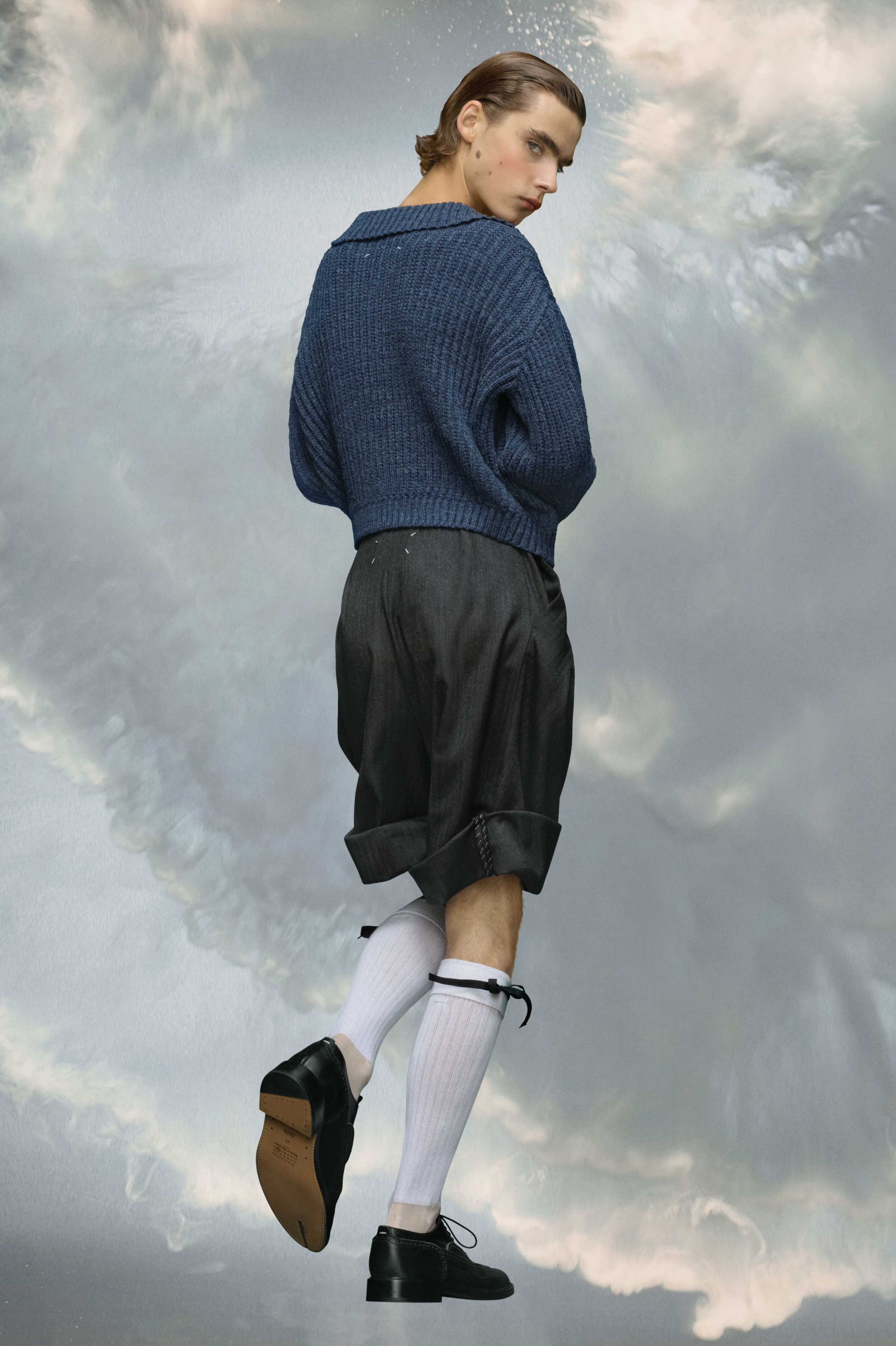 Distorted knit zip sweater - 4
