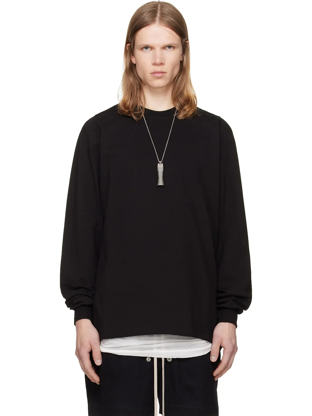 Black Tower Short Crewneck LS Sweatshirt - 1