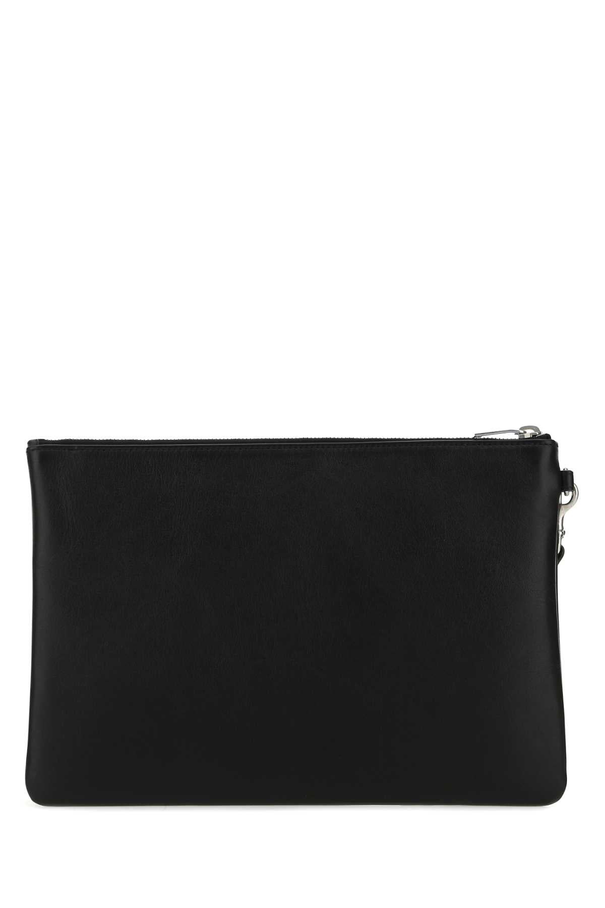 Saint Laurent Men Black Leather Clutch - 3
