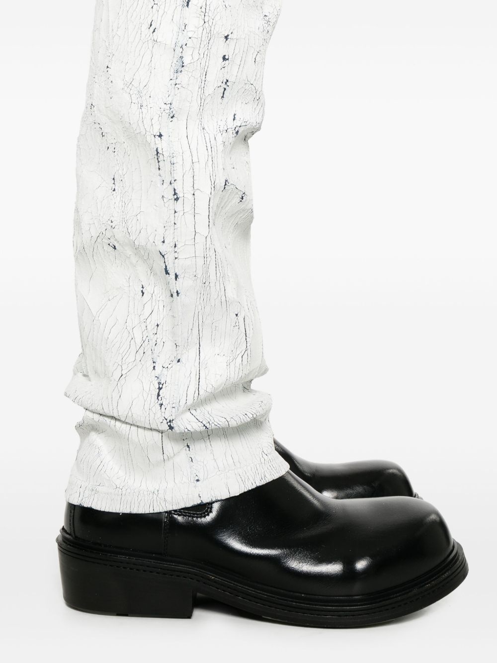 cracked-effect jeans - 5