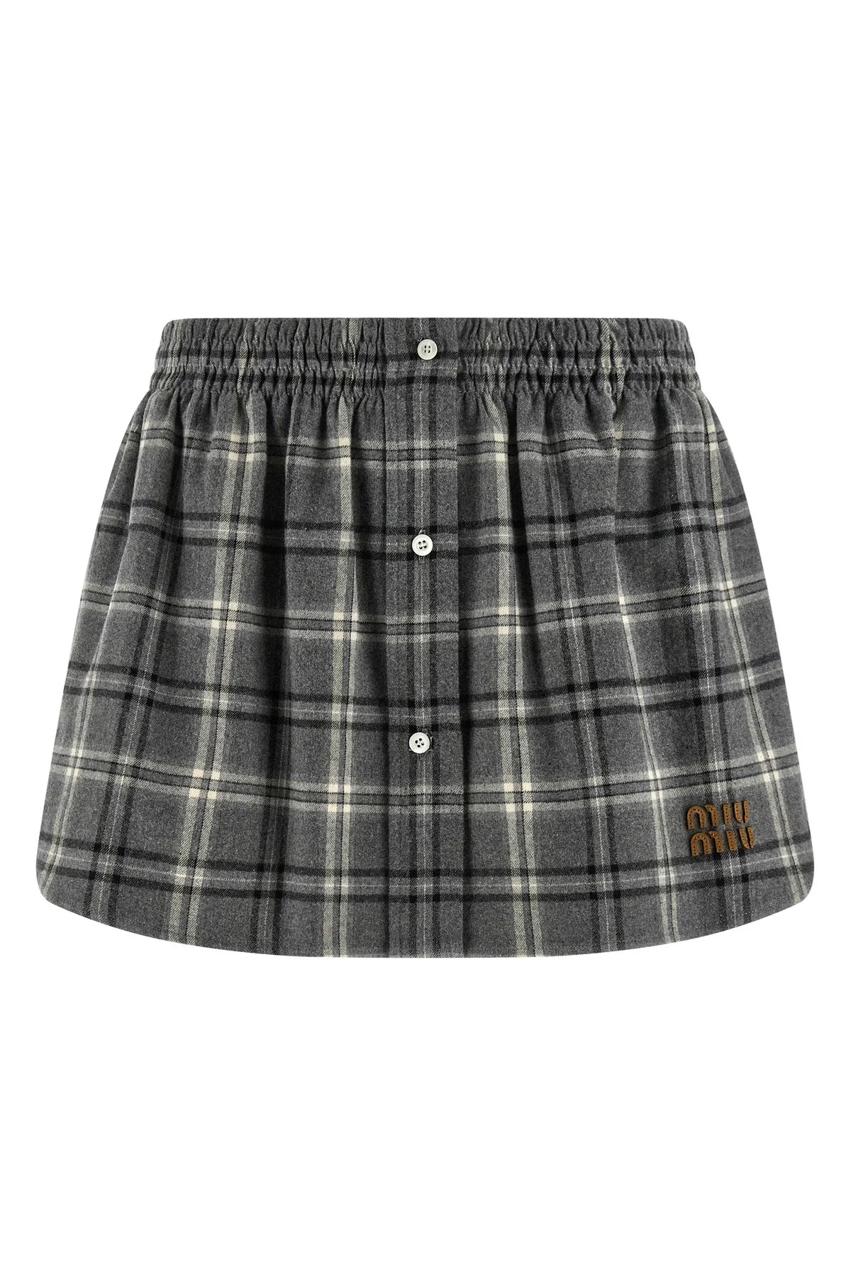 Check flannel skirt - 1