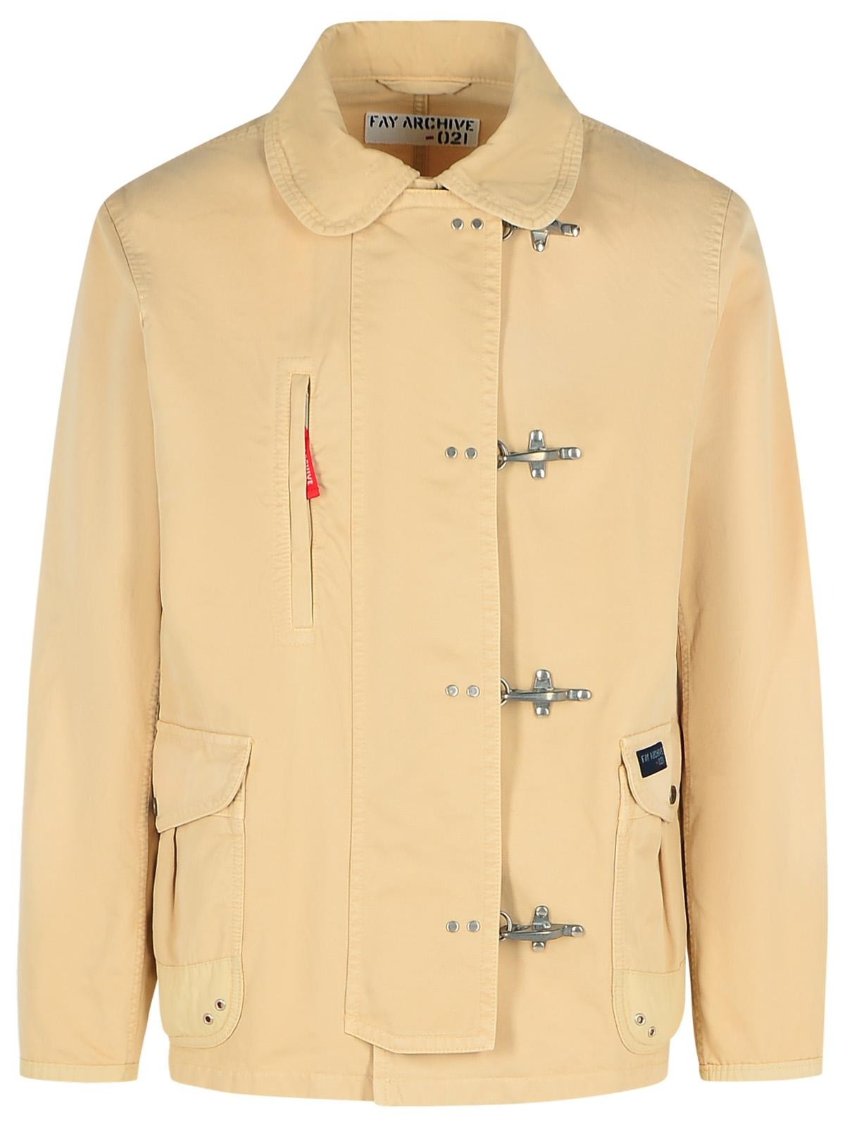 FAY - Fay Beige Cotton Jacket Men - 1