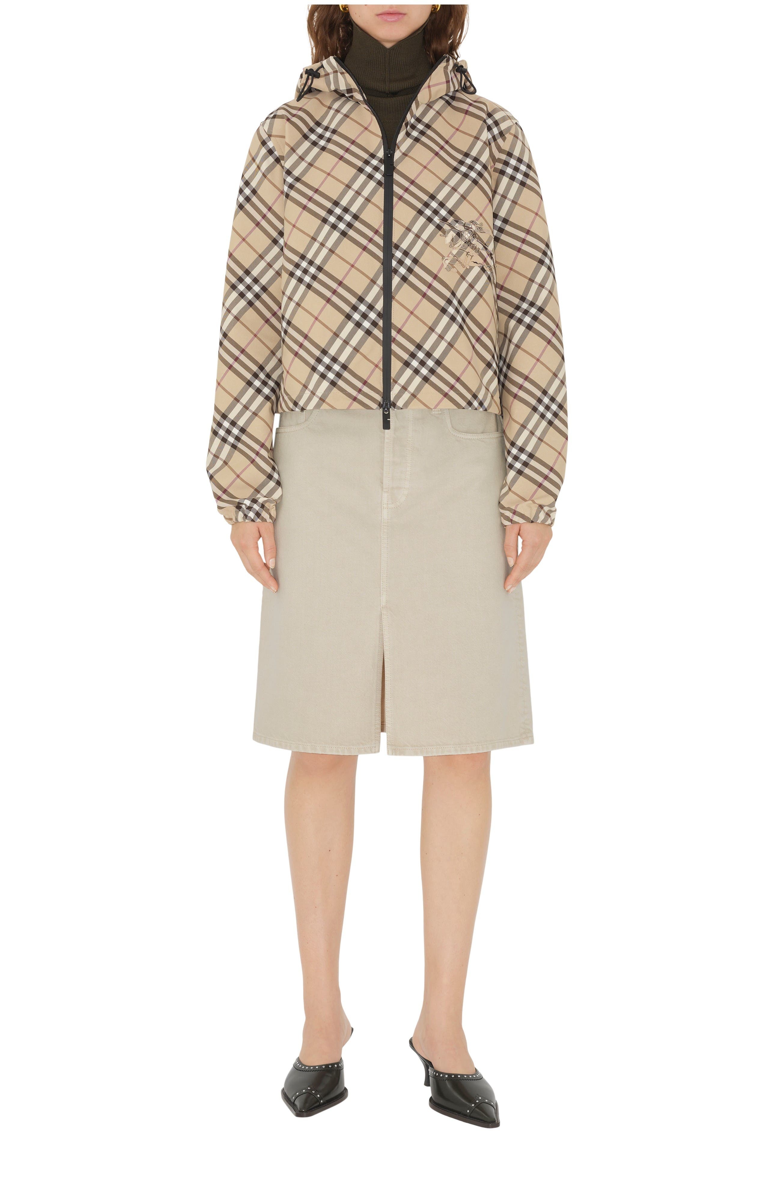 burberry Check Jacket in Alabaster at Nordstrom - 1