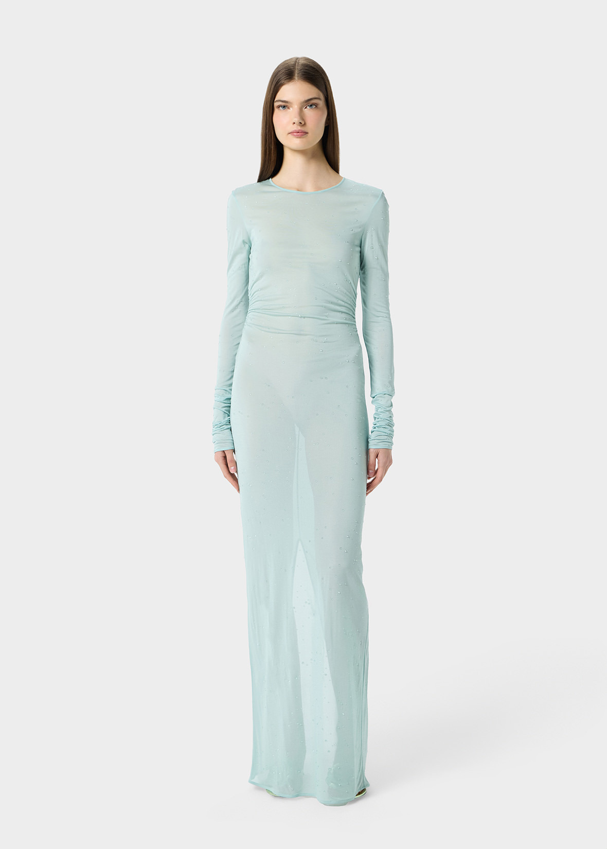 JERSEY LONG DRESS WITH EMBROIDERY - 2