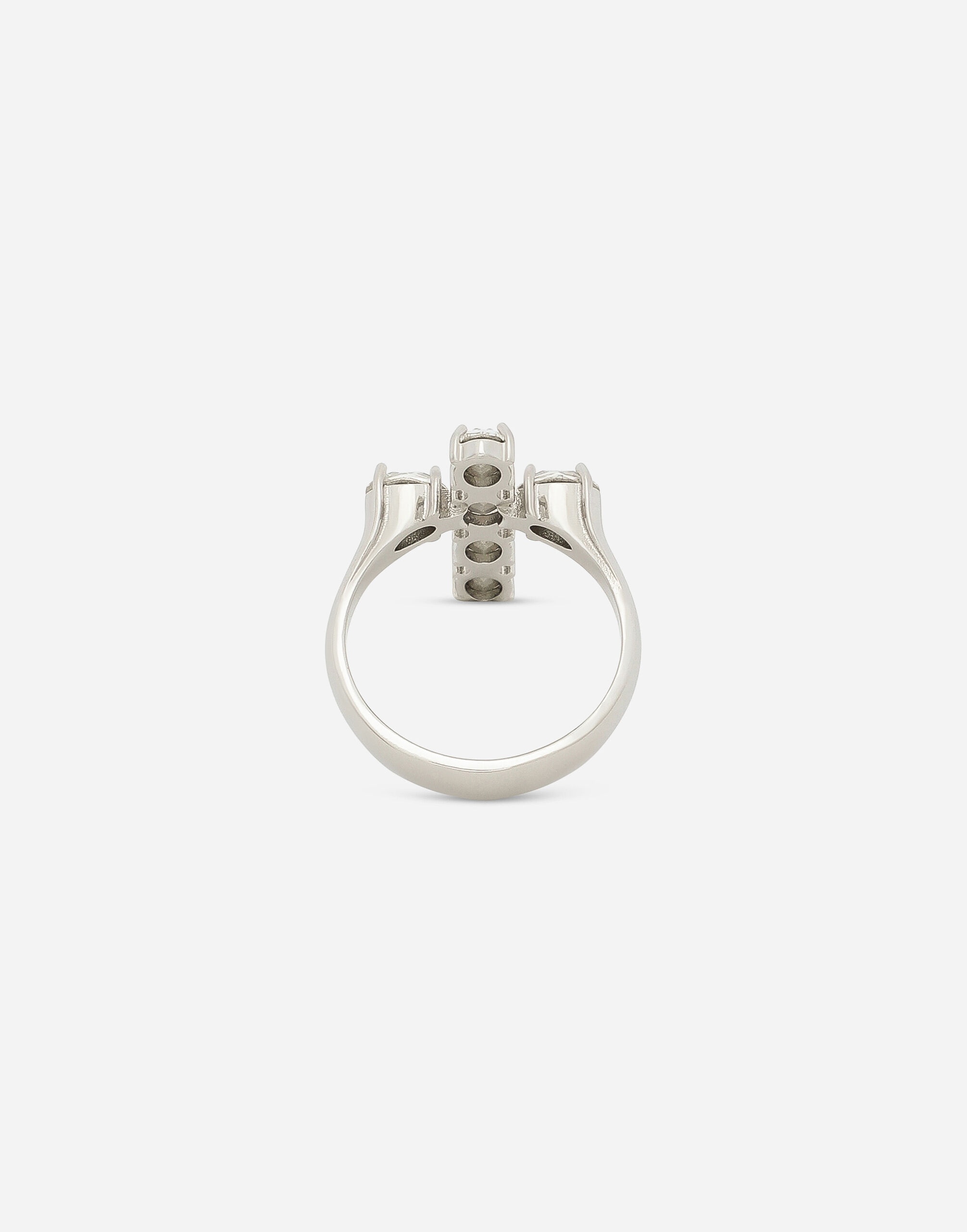 Ring with rhinestone “DNA” cross - 3