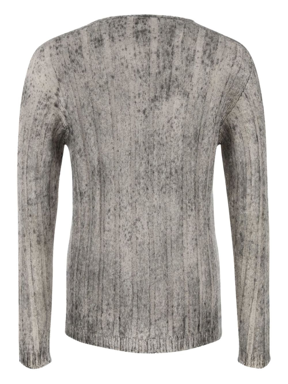 mélange V-neck sweater - 2