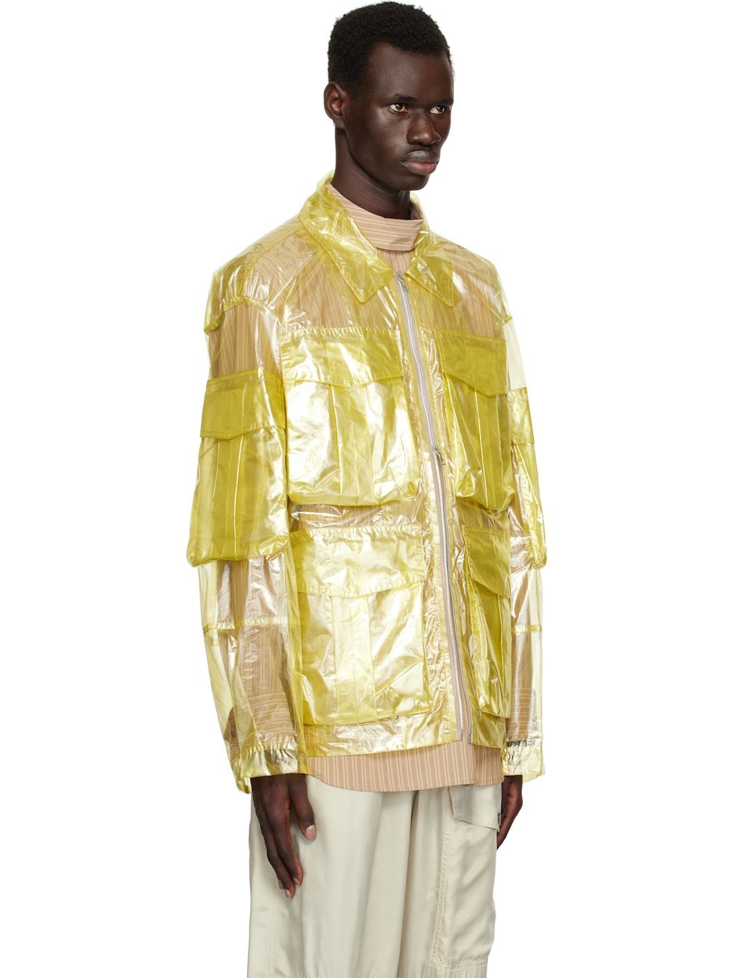 Yellow Overdyed Transparent Jacket - 2