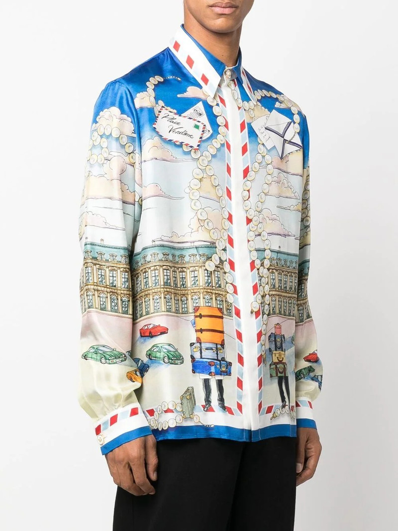 graphic-print silk shirt 3