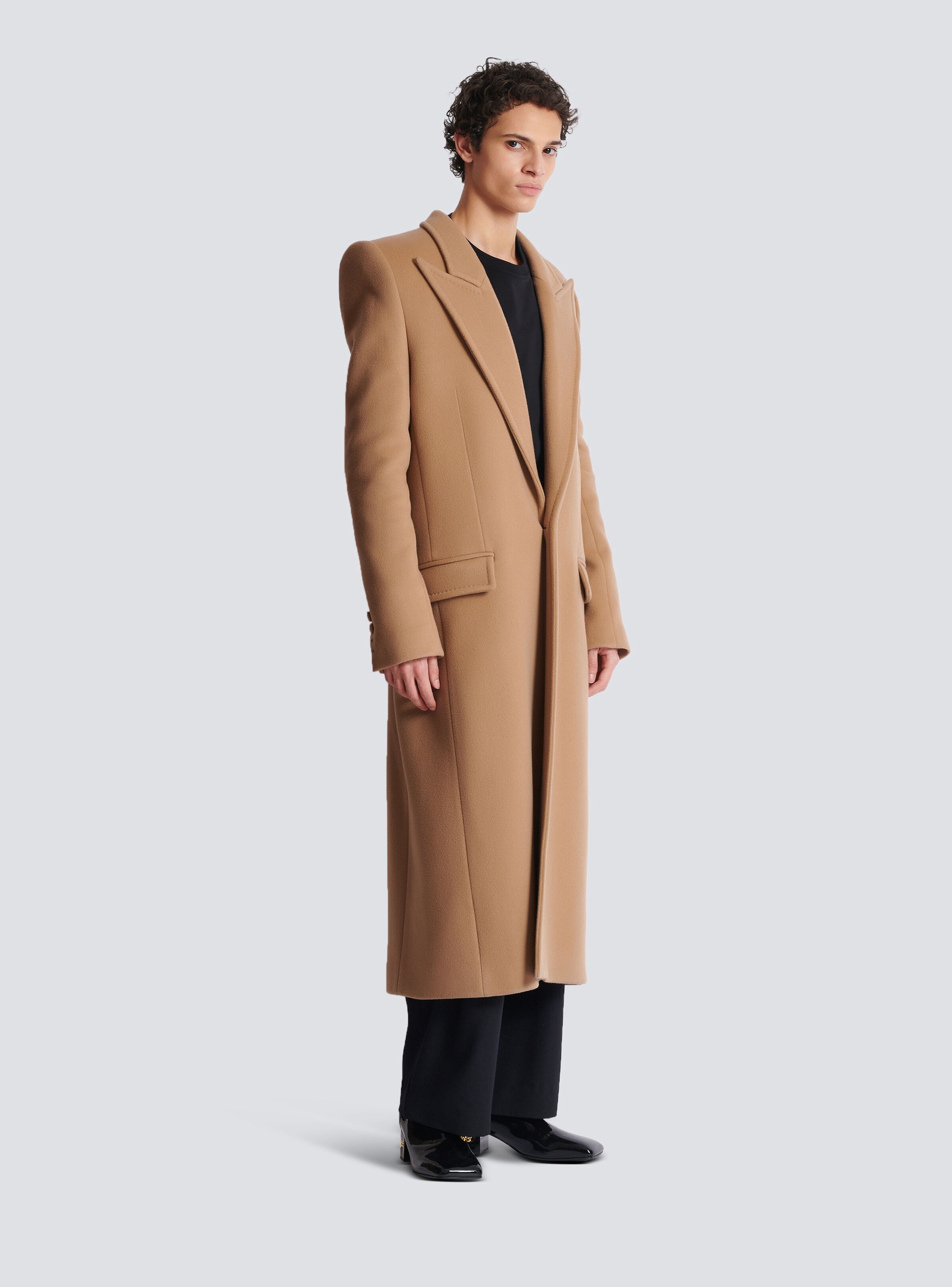 Long wool and cashmere coat - 3