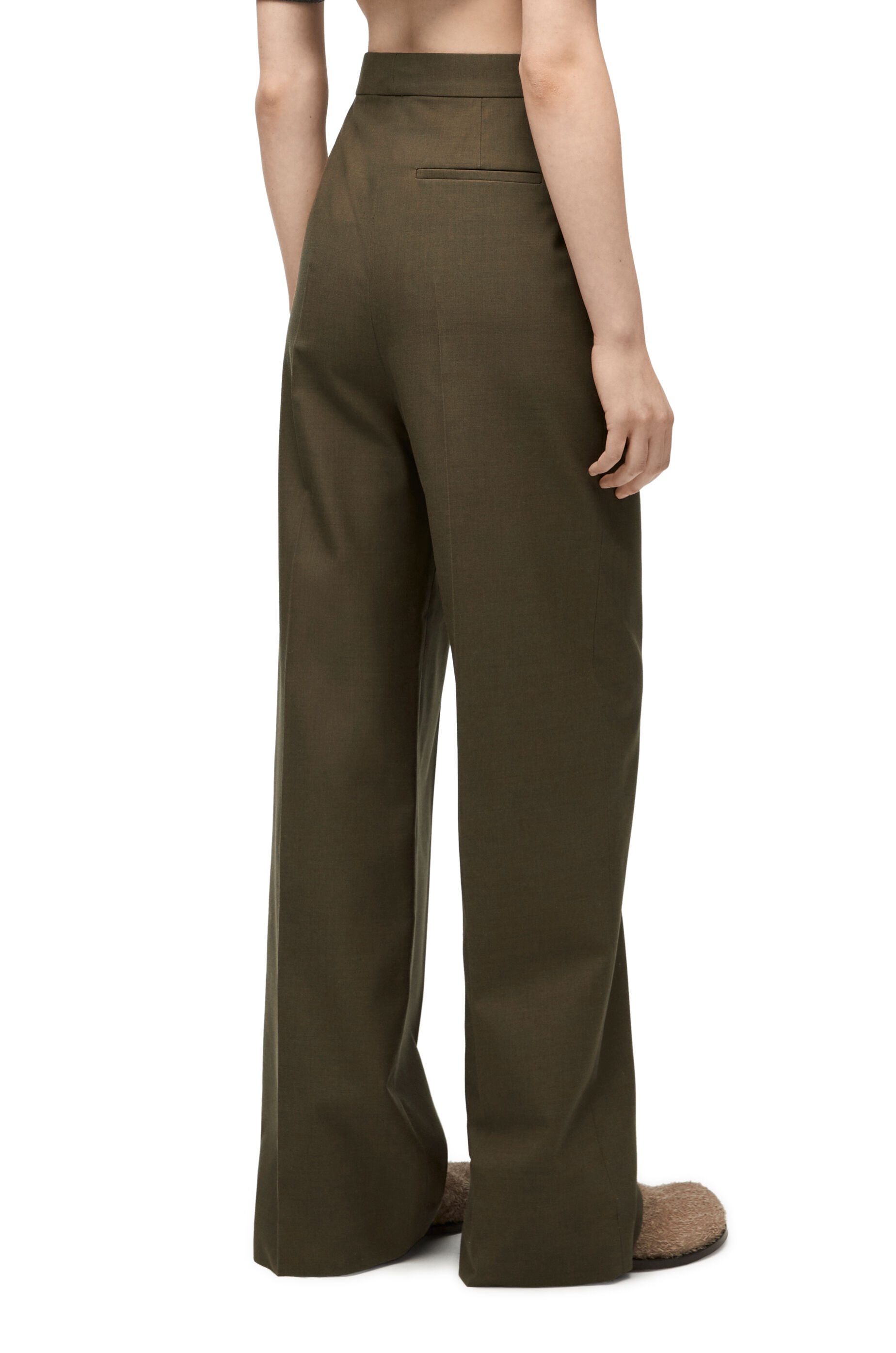 High waisted trousers in wool - 4