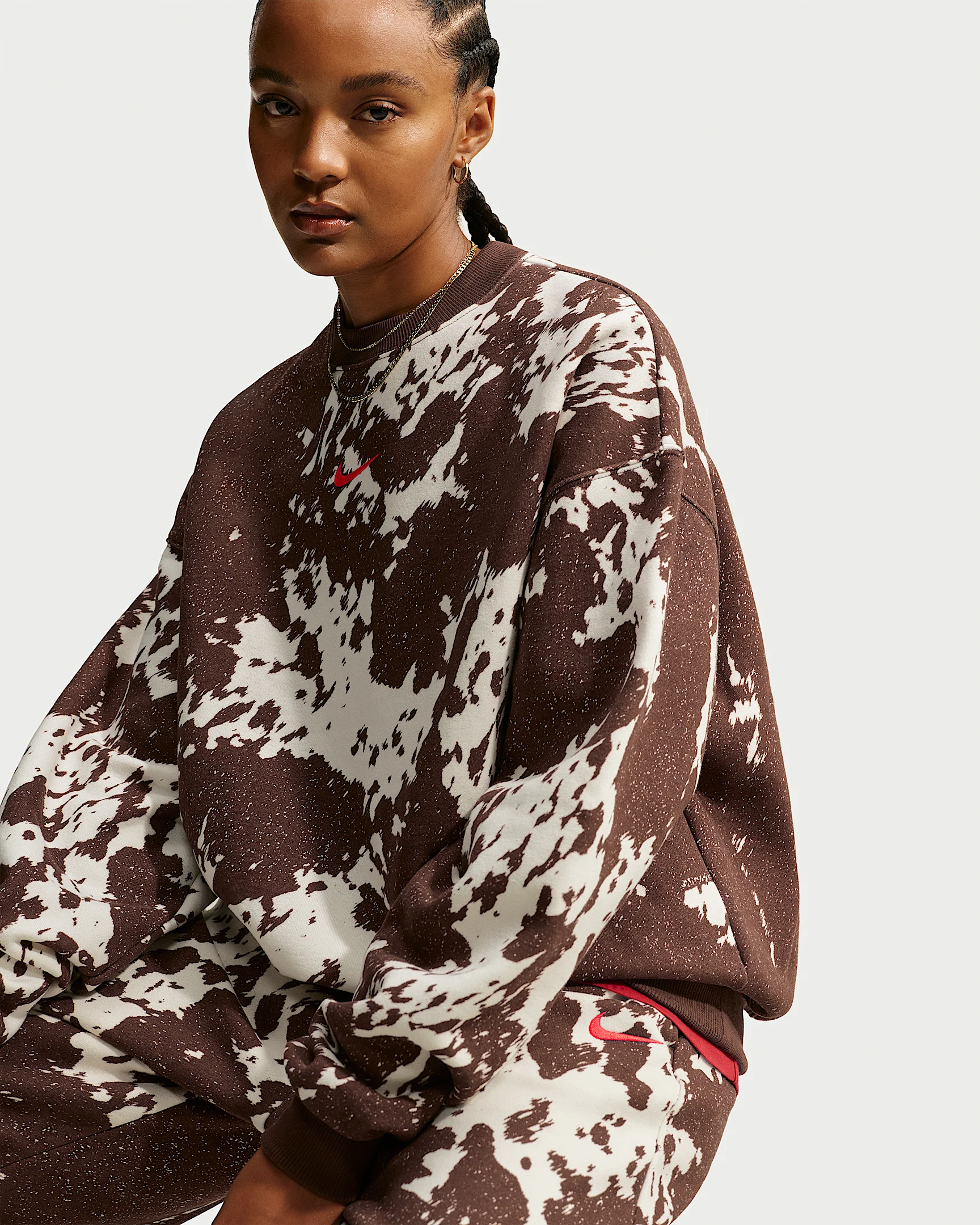 Nike Studio Fleece Medium Weight Women's Oversized Crew - 1