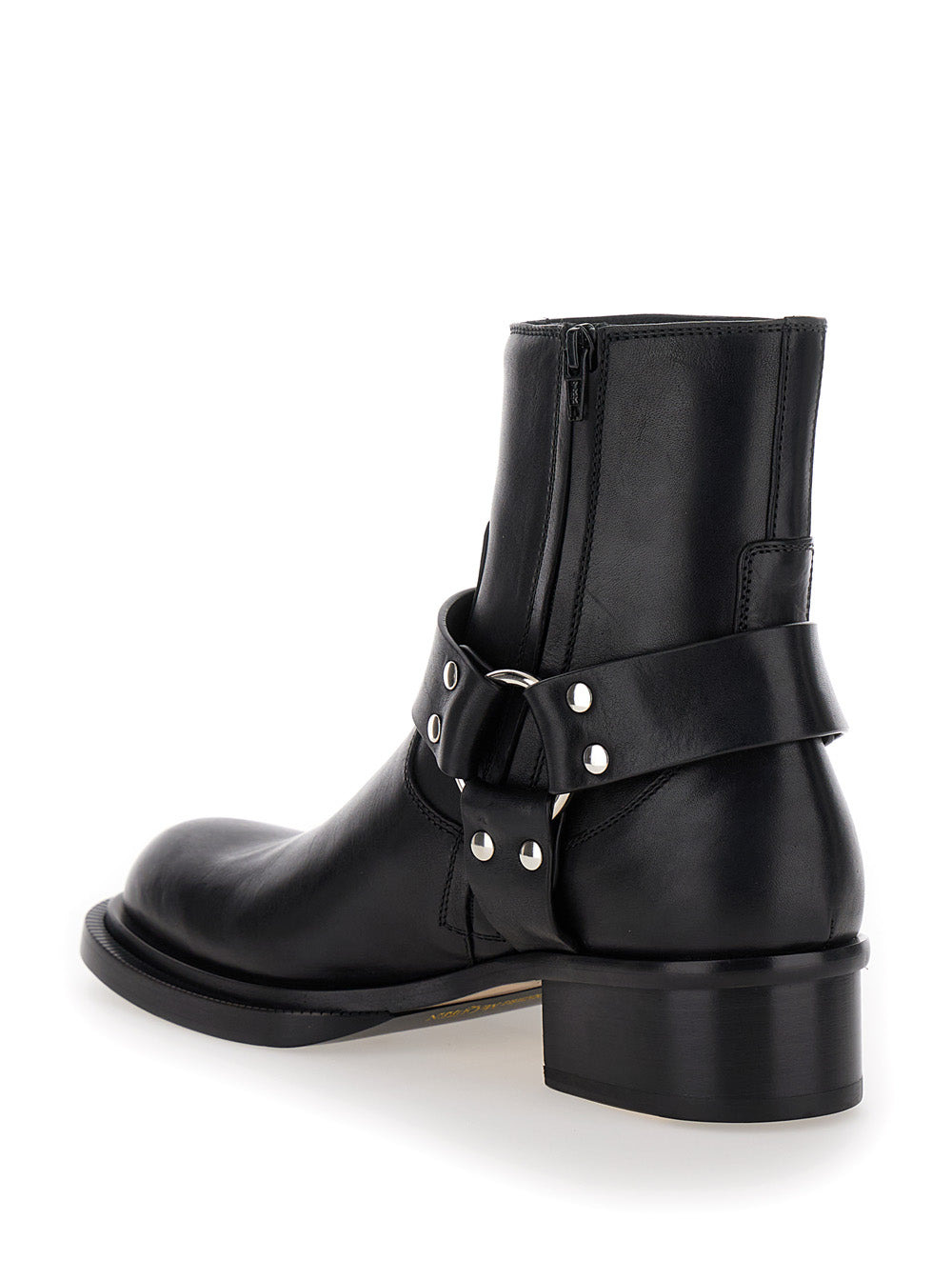Alexander Mcqueen Men Black Ankle Boots With Harness Detail In Leather Man - 3