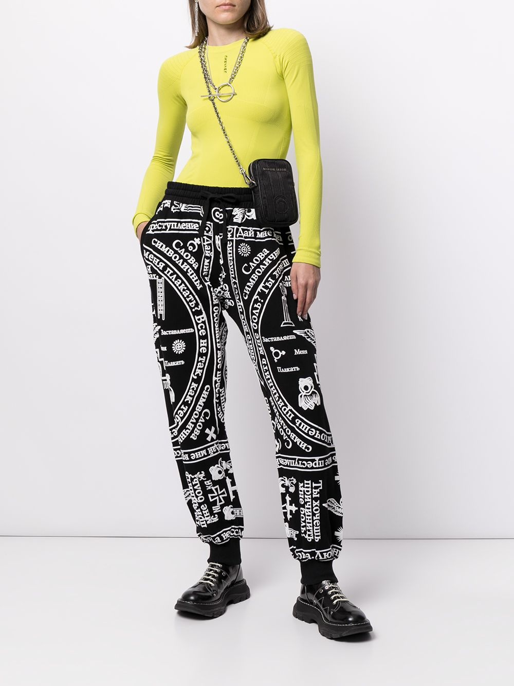 Church-print jogging trousers - 3