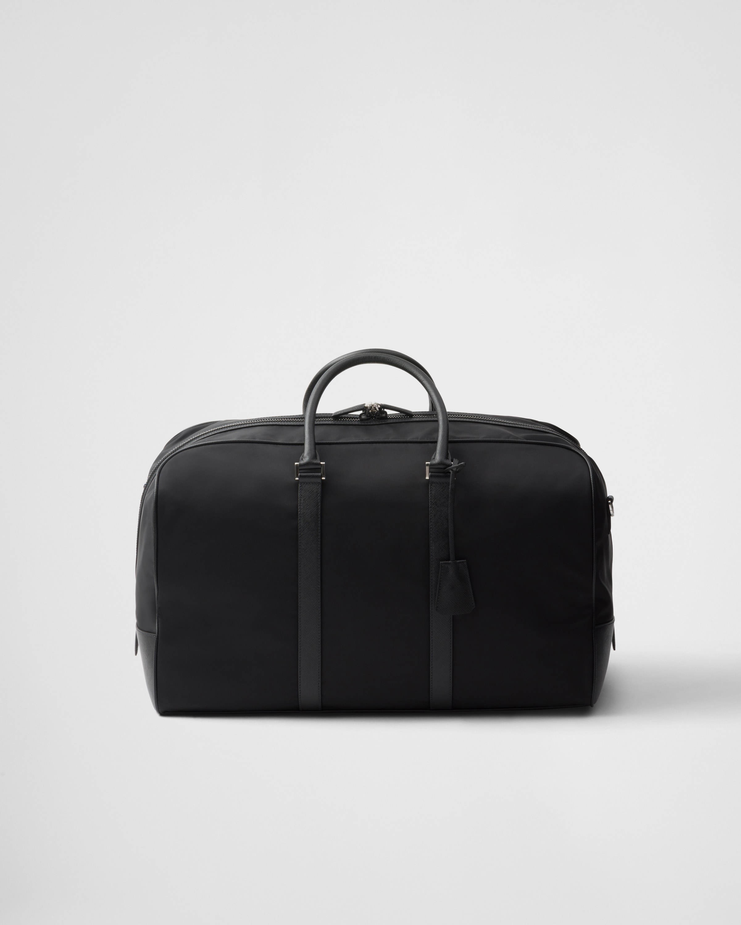 Re-Nylon and Saffiano leather duffel bag - 3