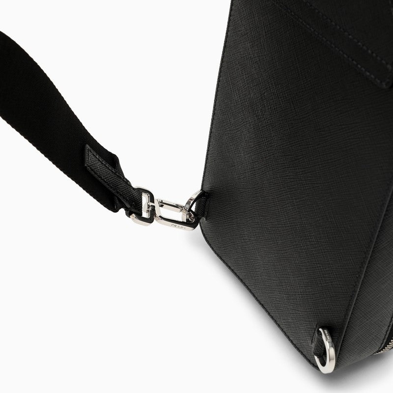 Prada Prada Black Saffiano Leather Messenger Bag Men, luosophy