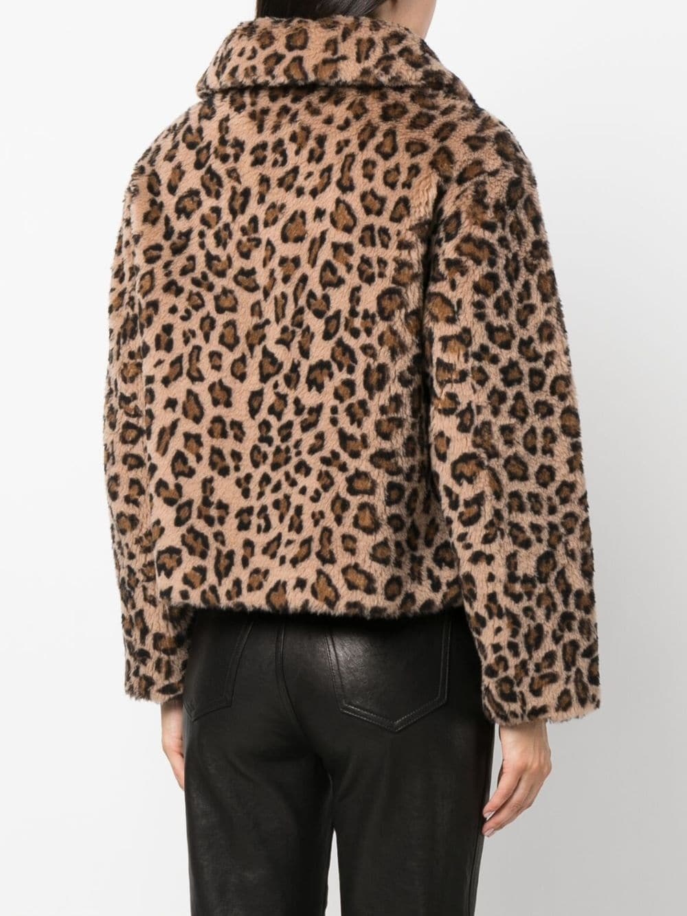 leopard-print wool jacket - 4